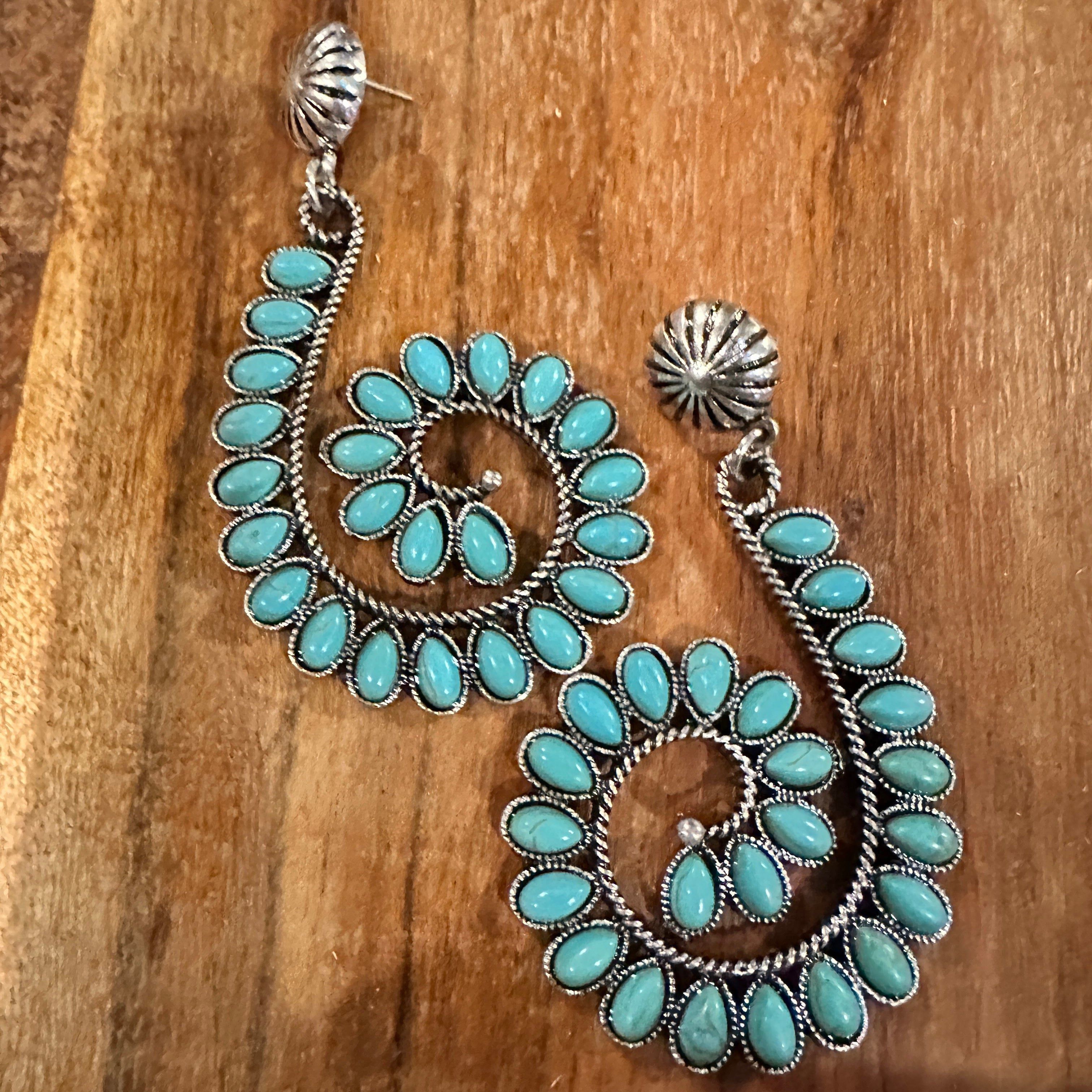 Other Boho Handcrafted Hippie Nature's Embrace Turquoise Spiral Ea Size ONE SIZE - 5 Thumbnail