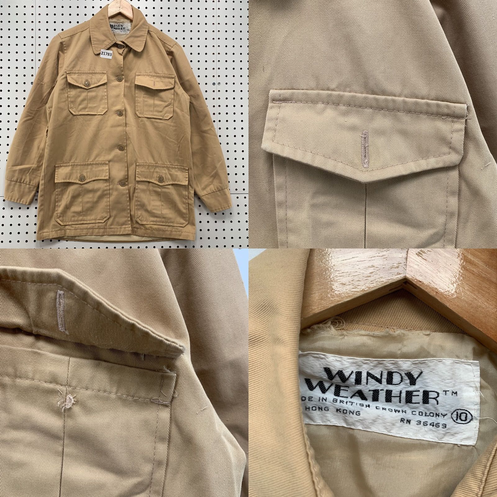 Vintage VINTAGE Windy Weather Womens Button Coat Overcoat 19x28 Made In UK Brown Windy Weather Womens Coat 1940s 50s 60s Mens Womens Girls Size L / US 10 / IT 46 - 8 Thumbnail