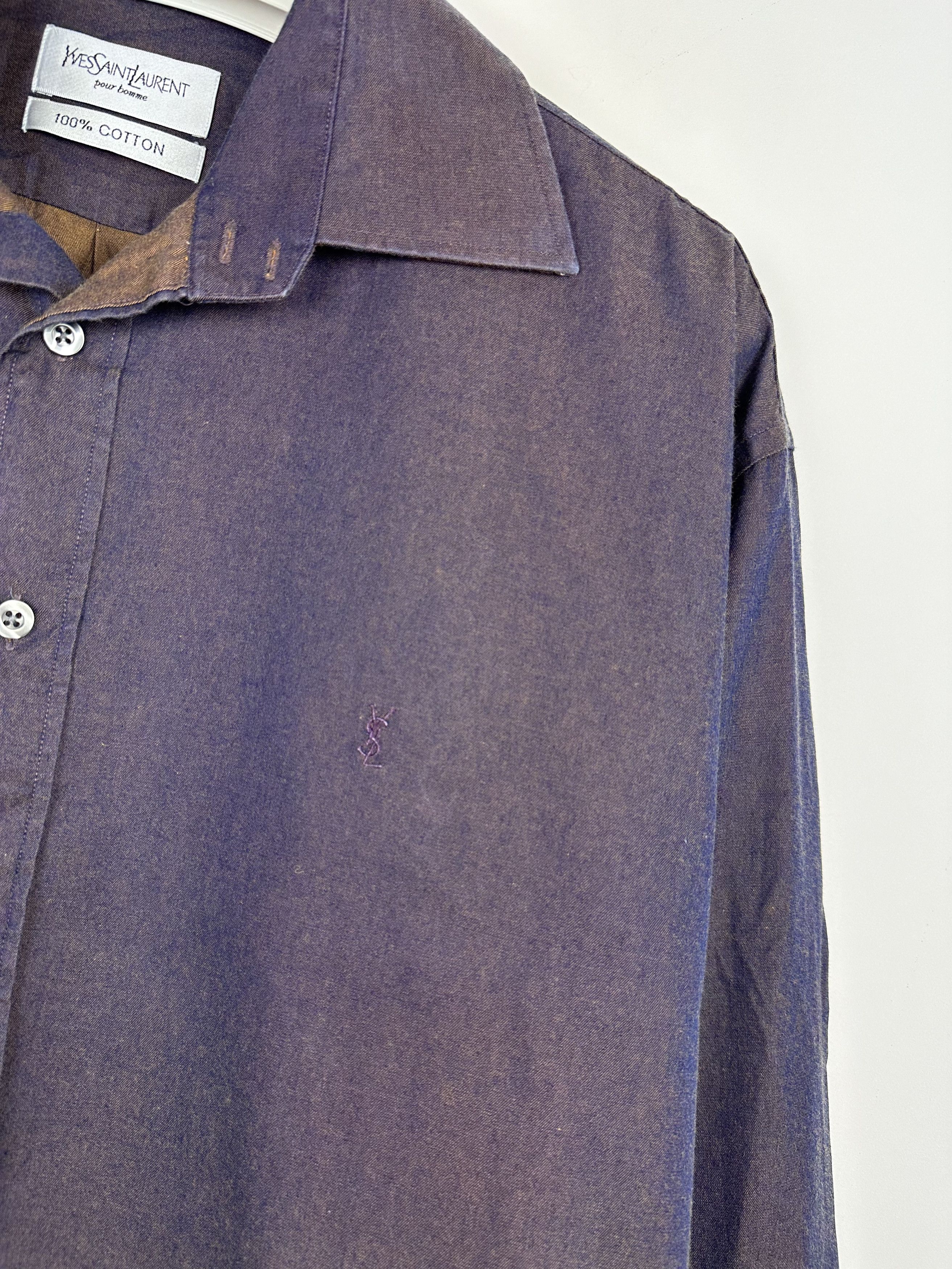 Yves Saint Laurent Yves Saint Laurent men's vintage shirt Size US XL / EU 56 / 4 - 4 Thumbnail