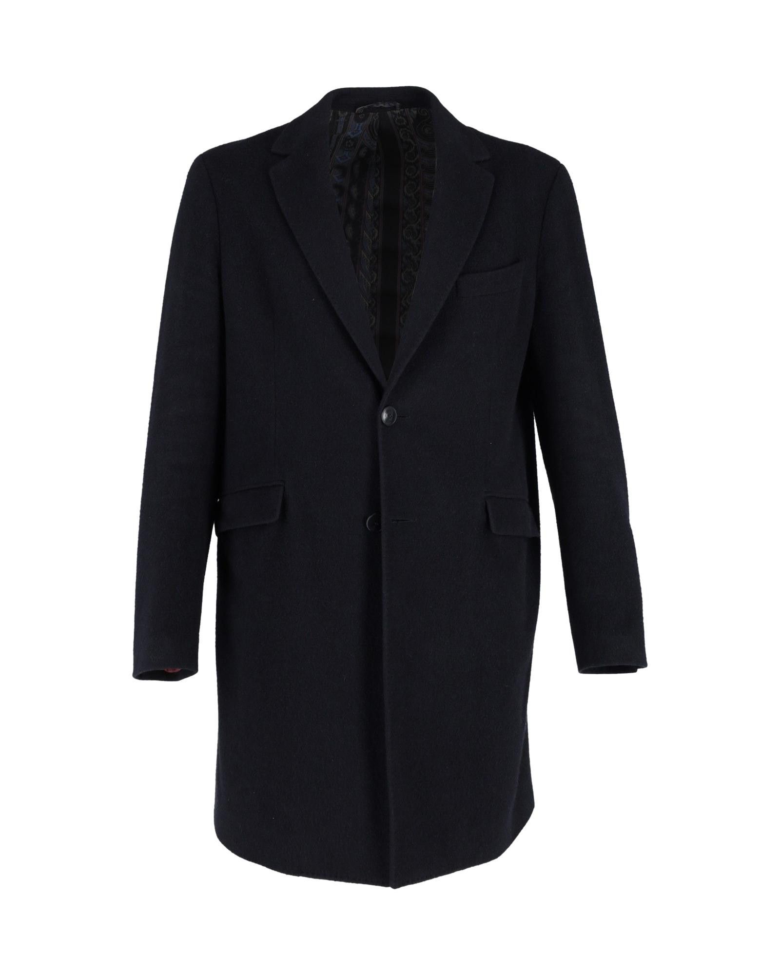 image of Navy Blue Cashmere Over Coat By Etro, Men's (Size Small)