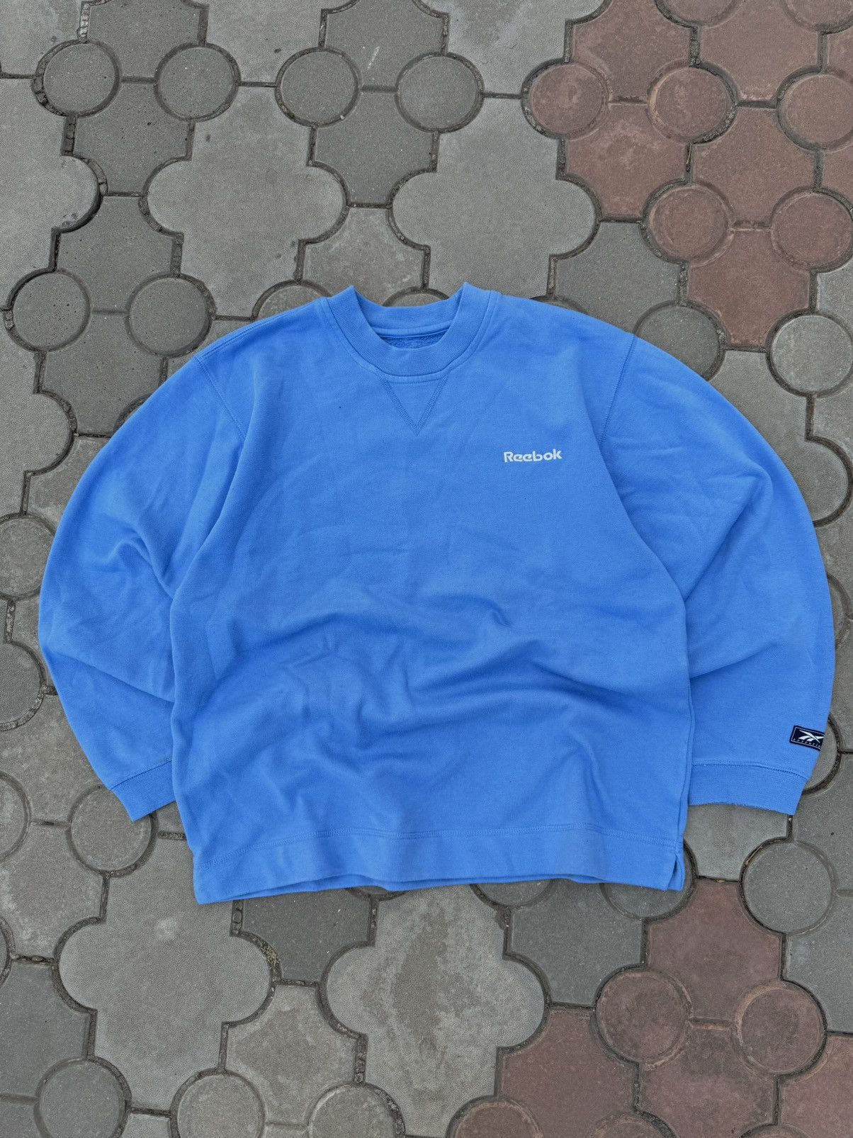 Reebok × Vintage Vintage Reebok Baby Blue Y2K Sweatshirt Size US M / EU 48-50 / 2 - 1 Thumbnail