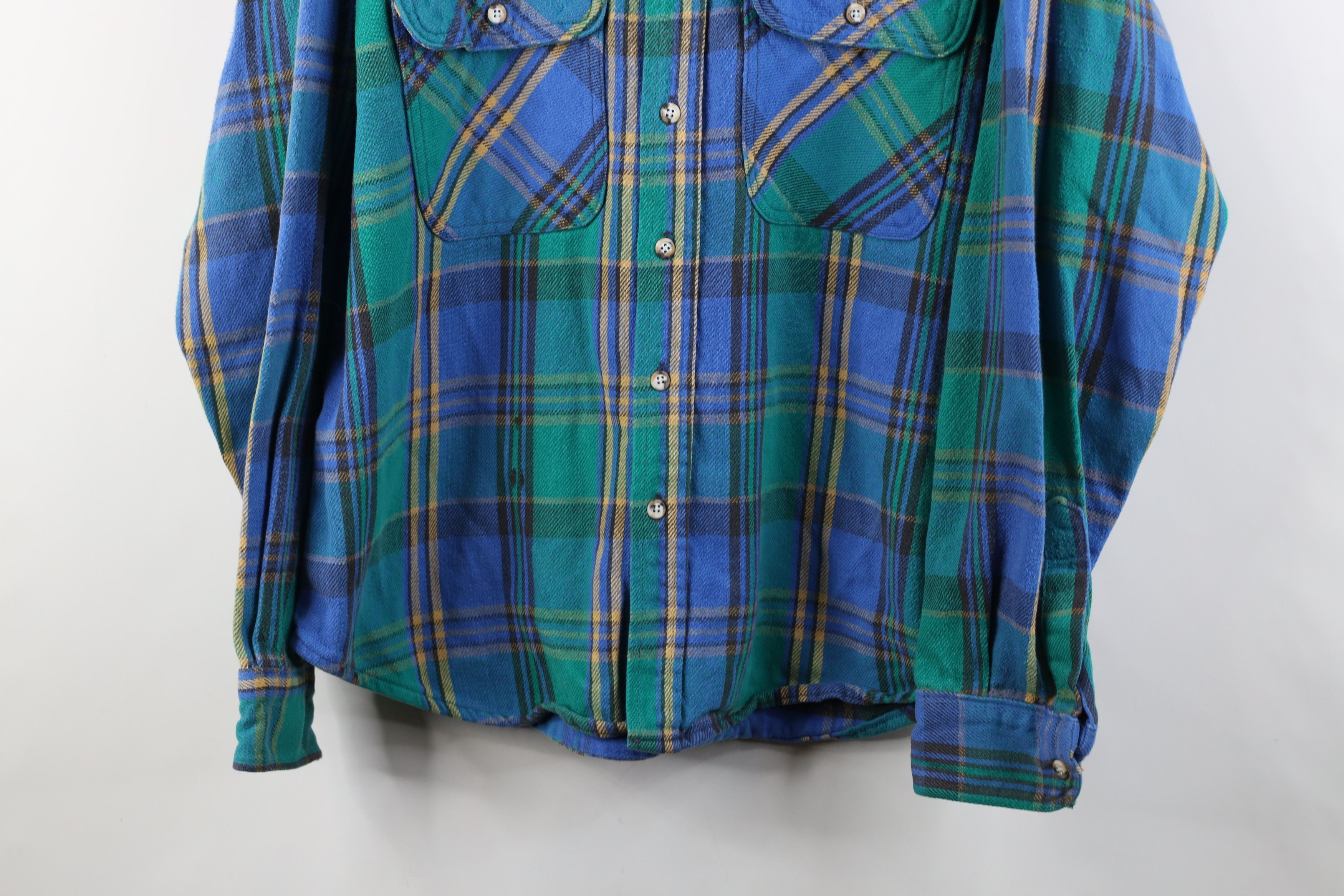 FiveBrother Vintage 90s Five Brother Heavyweight Flannel Button Shirt Size US XL / EU 56 / 4 - 3 Thumbnail