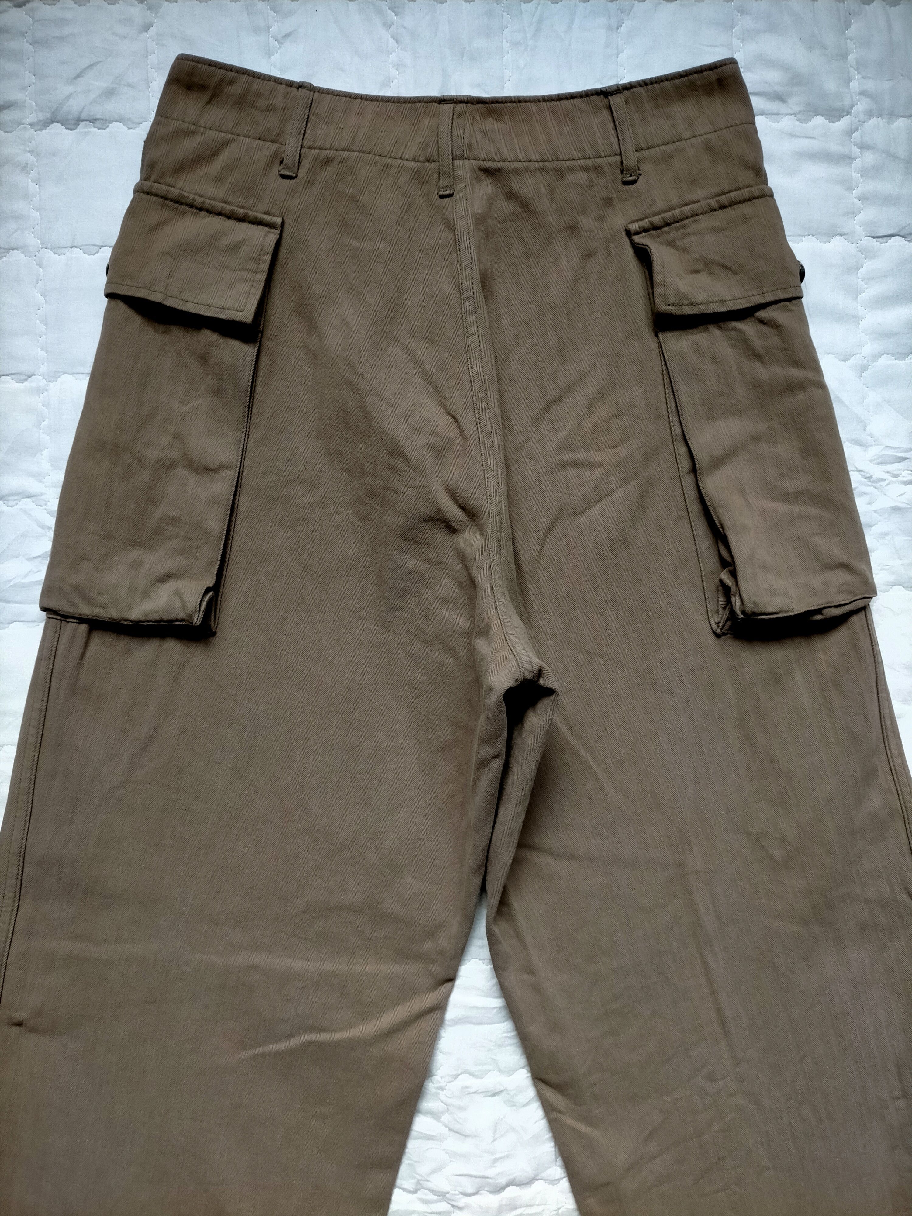 Japanese Brand × Vintage WW2 Army Green 13 Star HBT Trouser Pants Size US 28 / EU 44 - 9 Thumbnail
