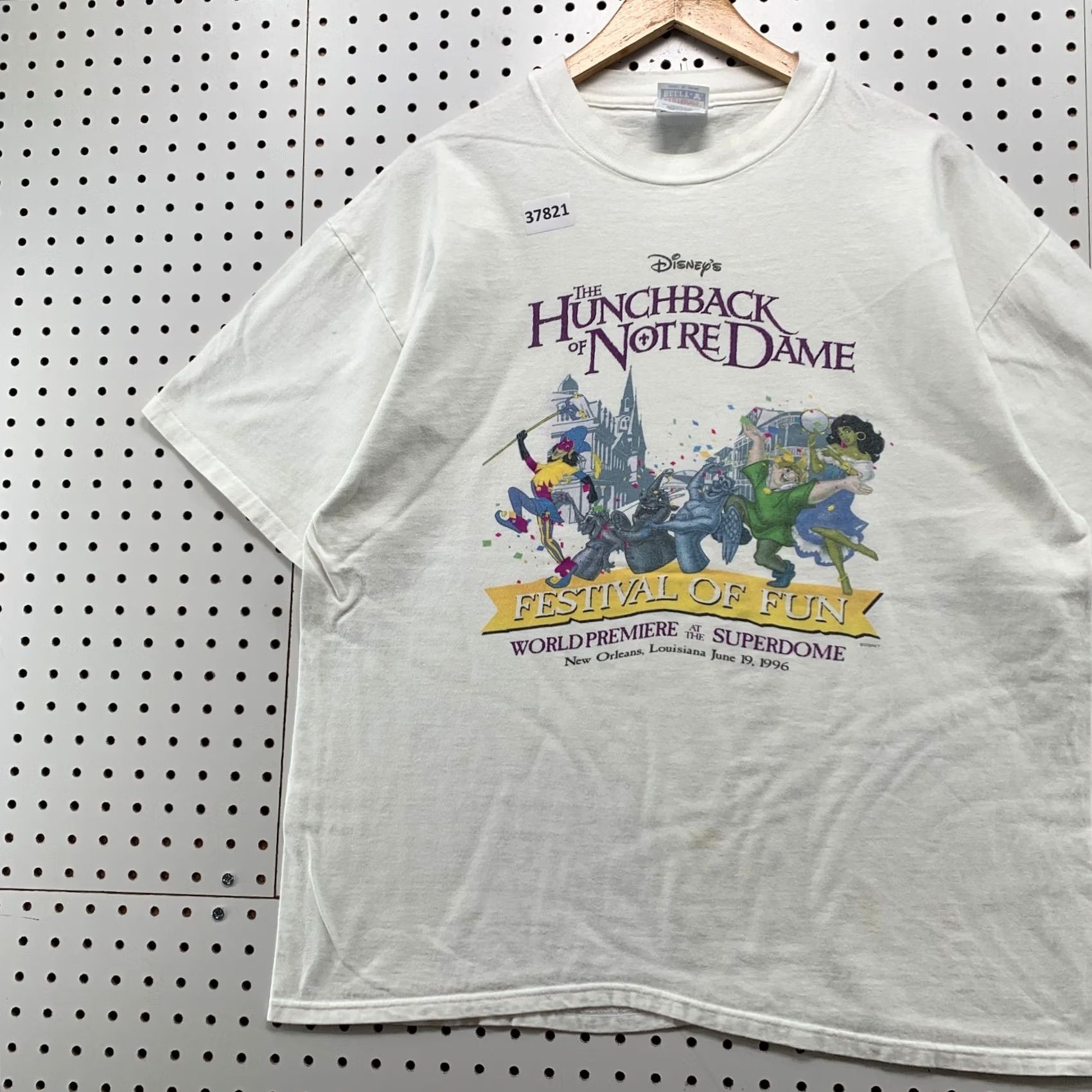 Hanes VINTAGE 90s Disney Hunchback Movie Shirt Mens XL White RARE Size US XL / EU 56 / 4 - 5 Thumbnail