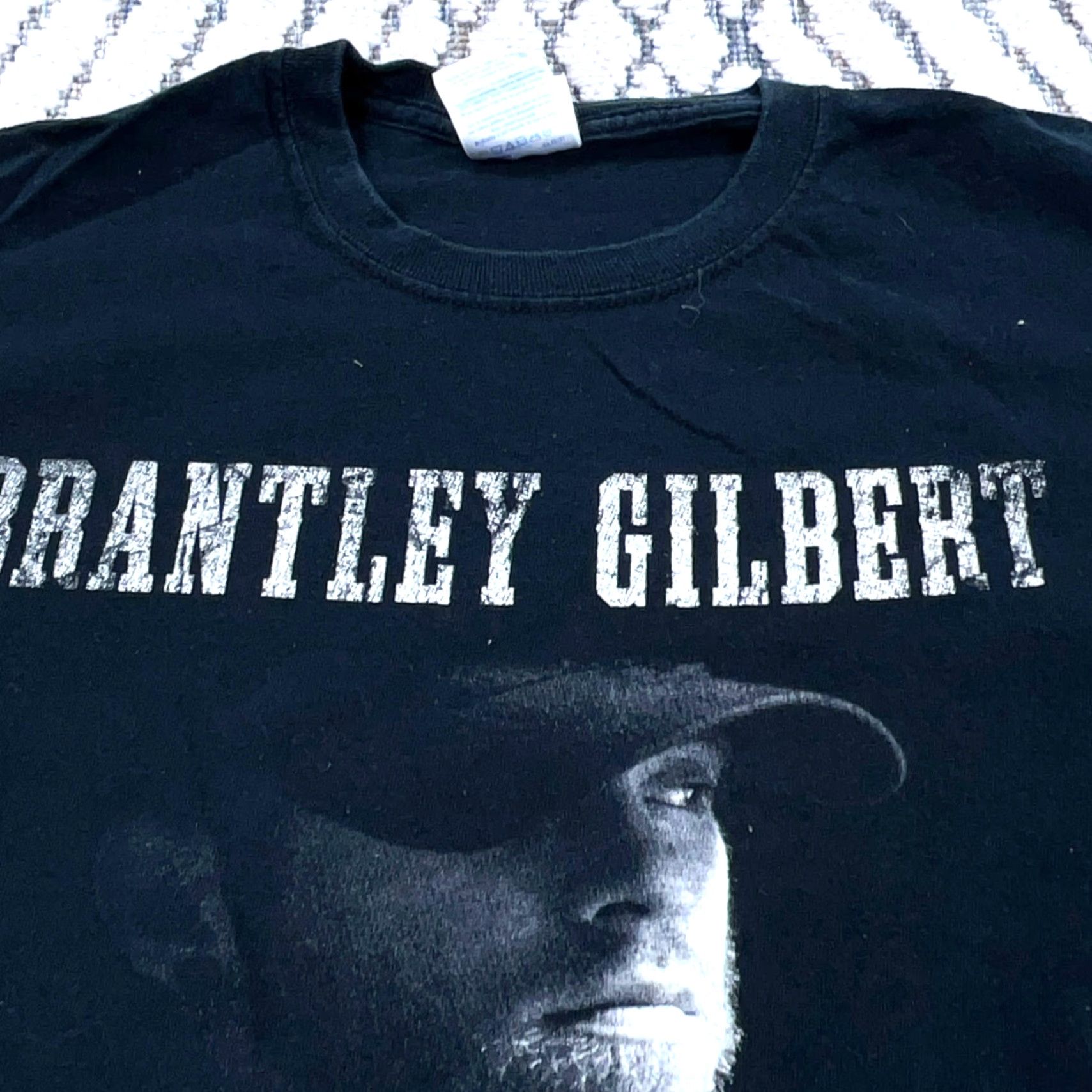 Gildan Brantley Gilbert Shirt Men Medium Black Tee Concert Music Band 2014 Gildan Short Sleeve Crew Neck Logo Size US M / EU 48-50 / 2 - 3 Thumbnail