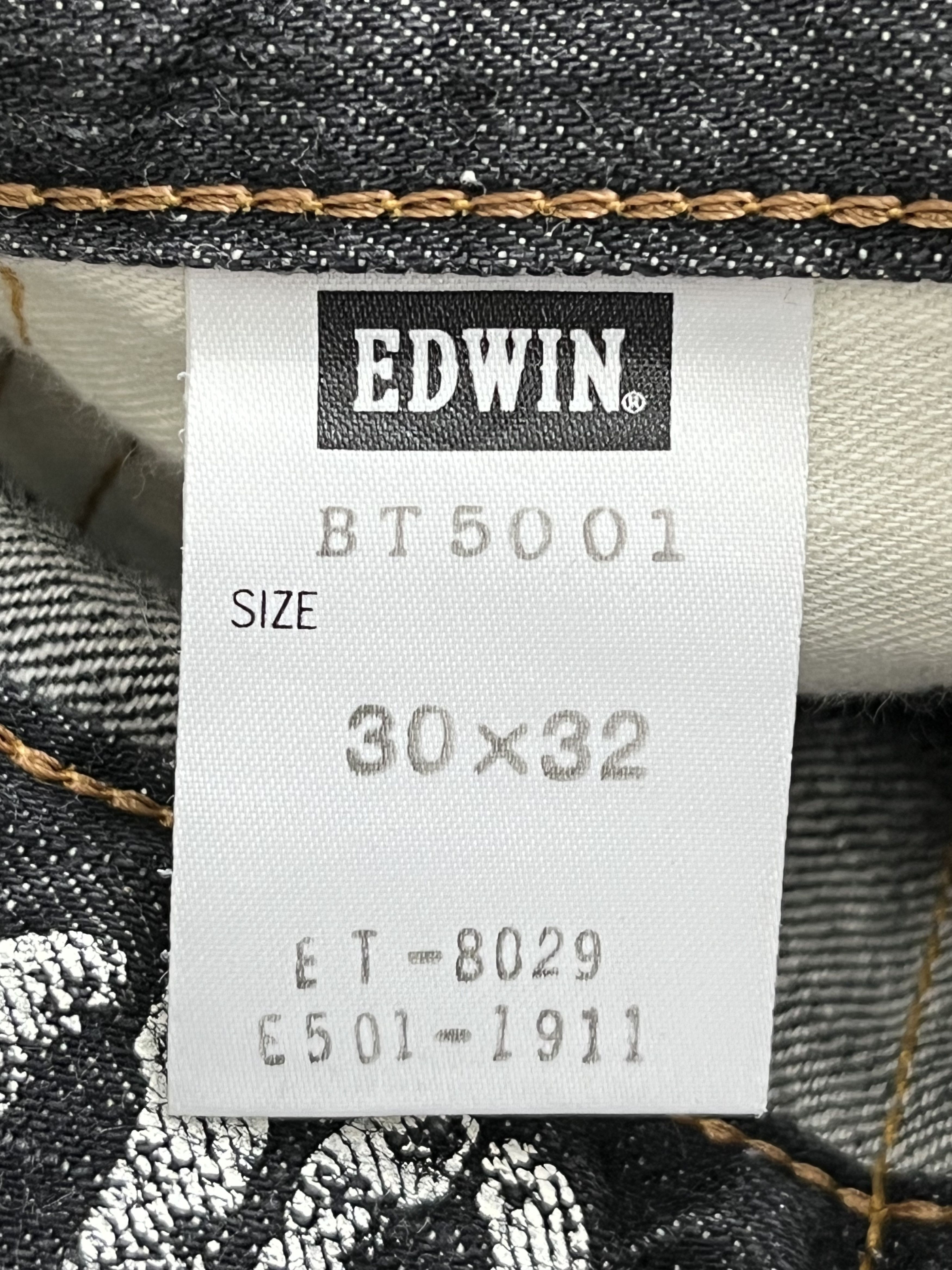 Edwin 🔥DOPE FLARE! VERY RARE Black EDWIN BLUE TRIP Made In JAPAN Size US 29 - 16 Thumbnail