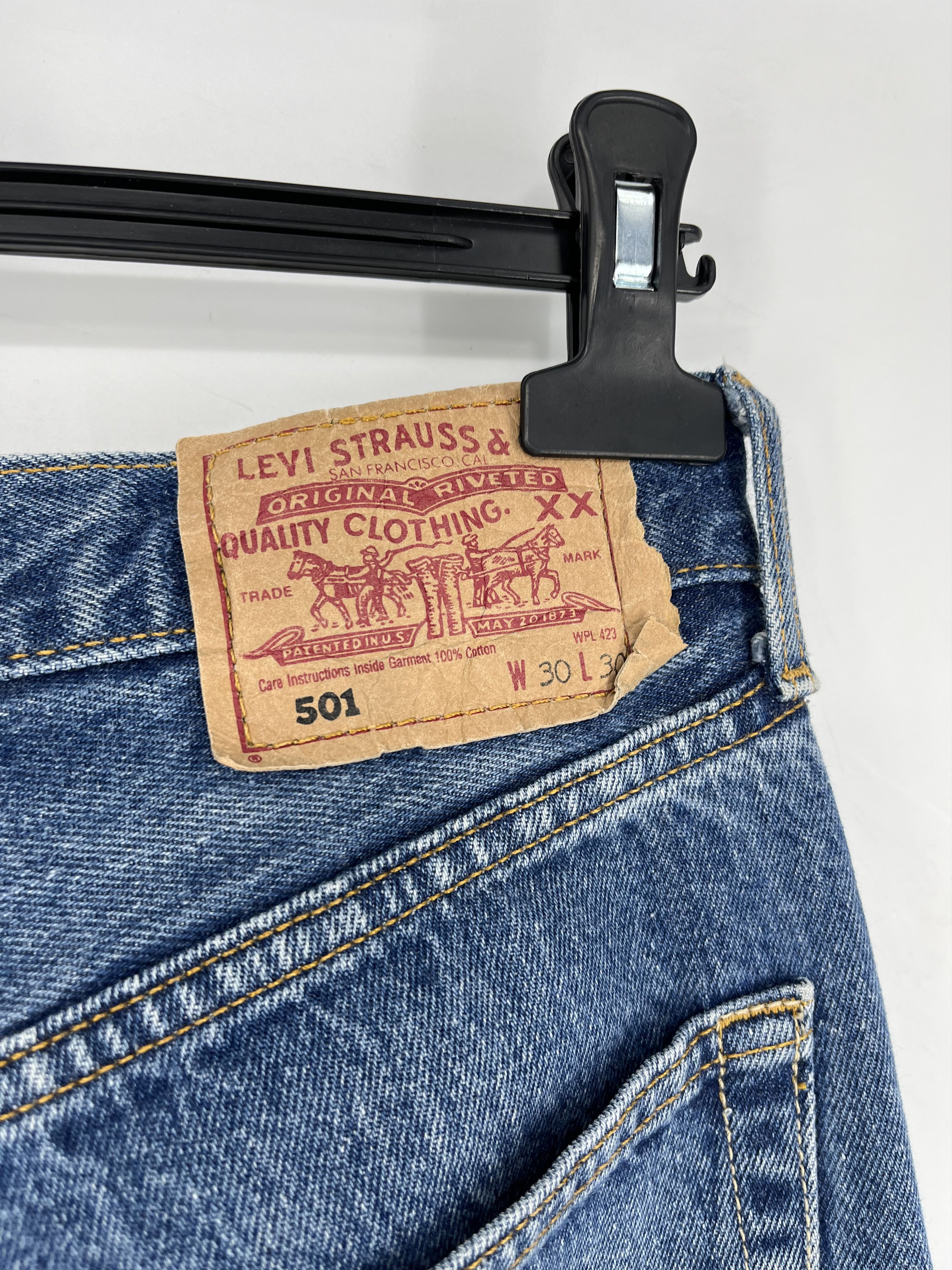 Other 90s Levi’s 501 Patchwork Multipocket Denim Custom Jeans USA Size US 30 / EU 46 - 14 Thumbnail