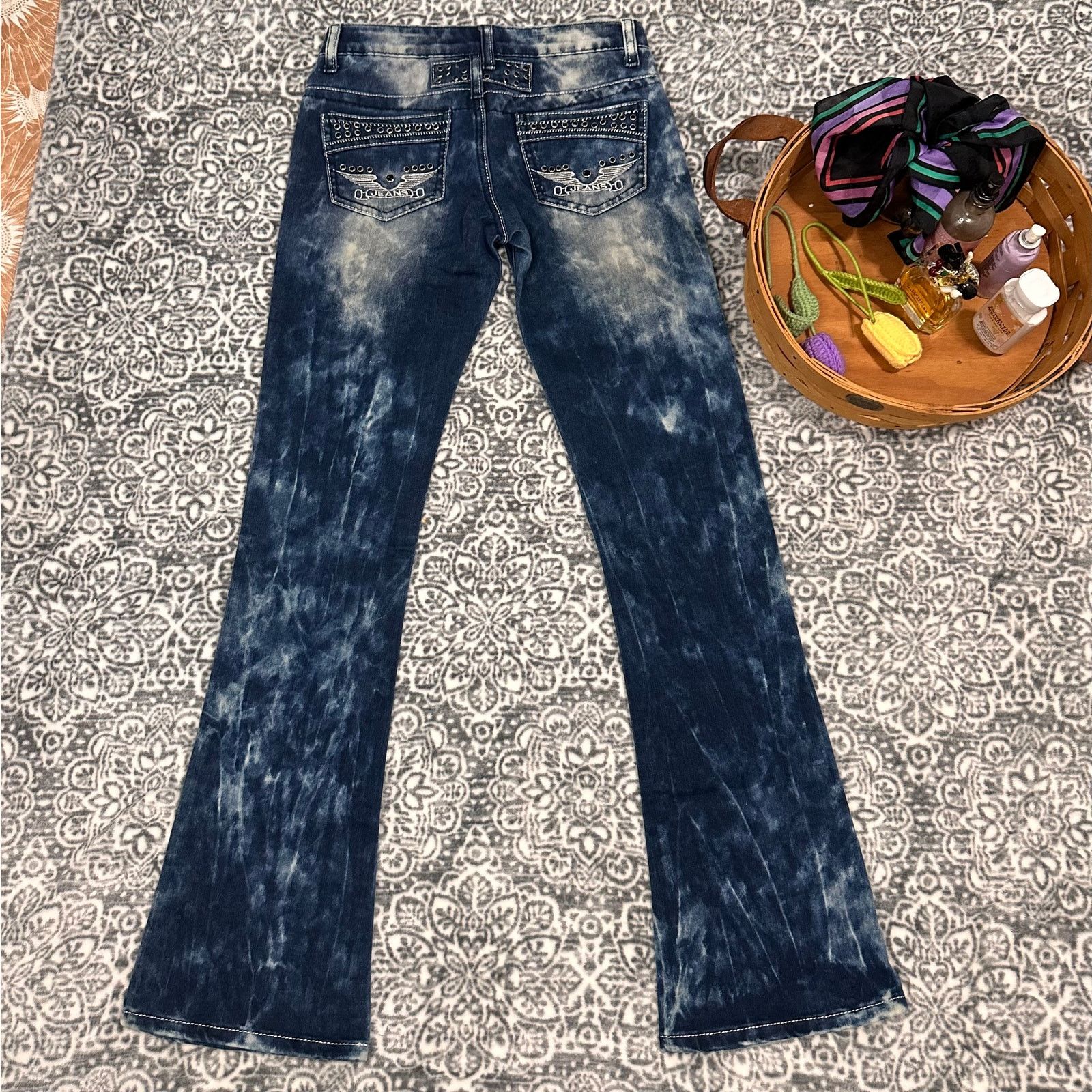 Vintage Vintage Y2k Luice's Acid Wash Embellished Jeans Size 1 Size 27" / US 4 / IT 40 - 5 Thumbnail