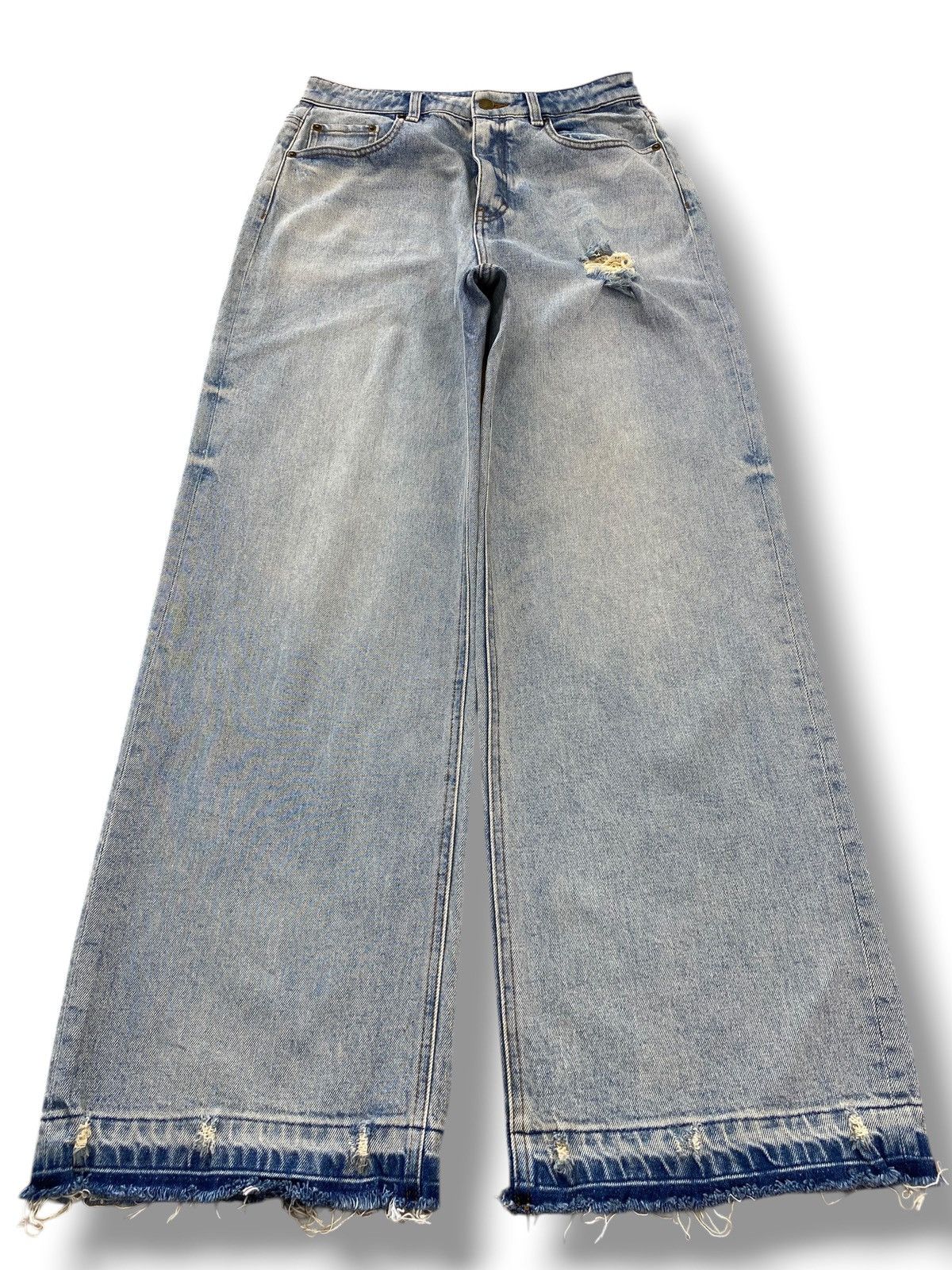 Japanese Brand Japanese Brand Light Wash Style Hairy Leg Jeans Size US 29 - 1 Thumbnail