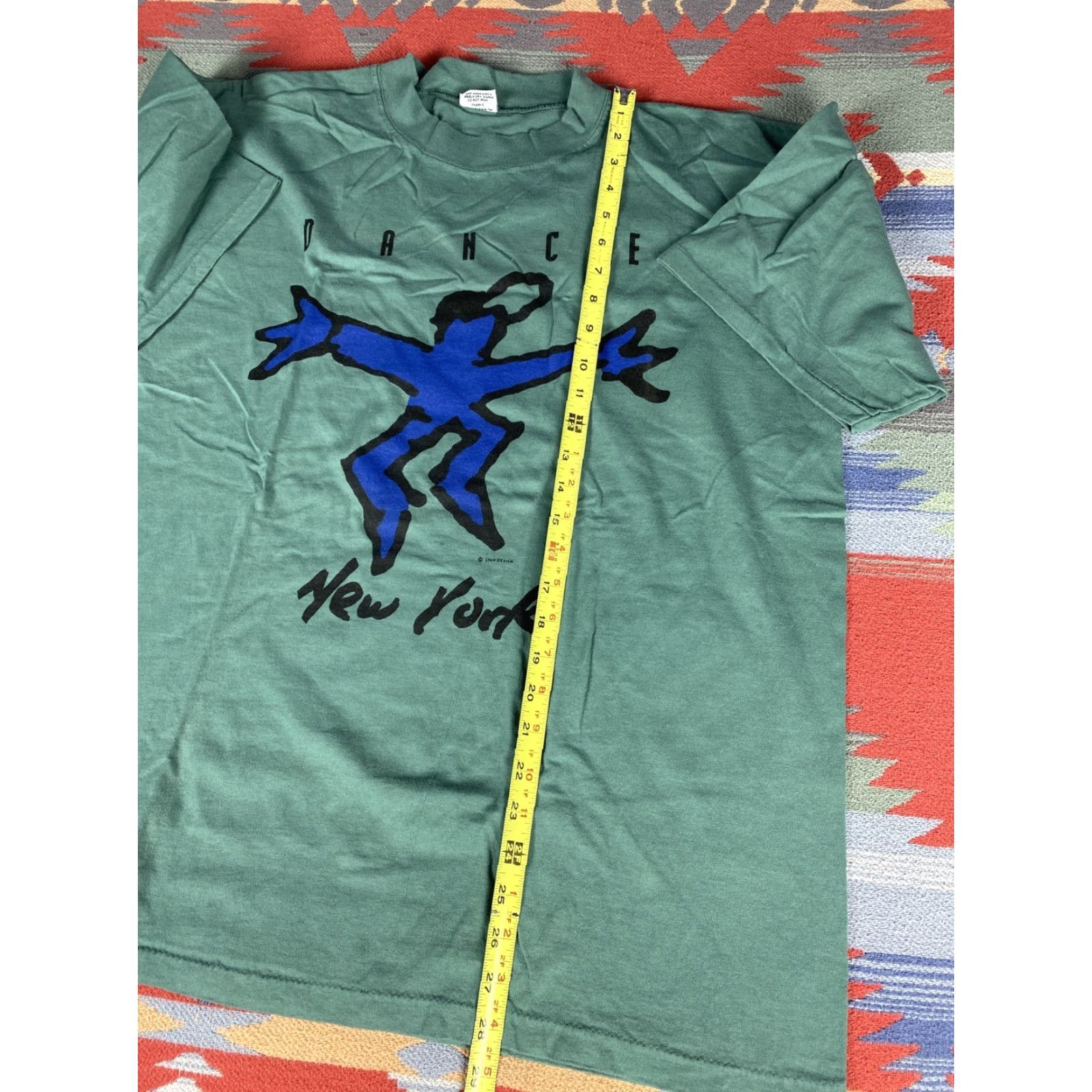 Vintage VINTAGE Lyon Design Dance New York City T Shirt Tee sz XL Single Stitch Green Men XL City Stitch Shirt Size US XL / EU 56 / 4 - 3 Thumbnail