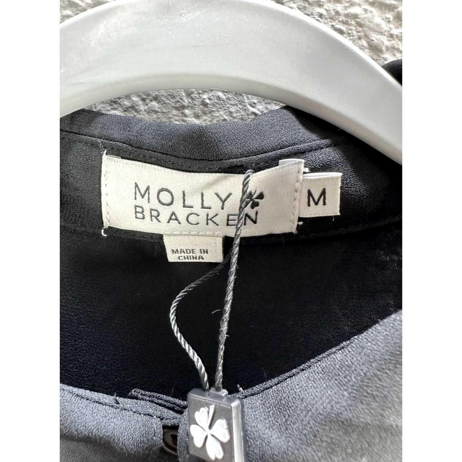 Vintage Molly Bracken Black Blouse Shirt Chiffon Sheer Dropped Shoulder Formal Sz M NWT Women Shirt Blouse Puff Sleeve Party Workwear Size M / US 6-8 / IT 42-44 - 3 Thumbnail