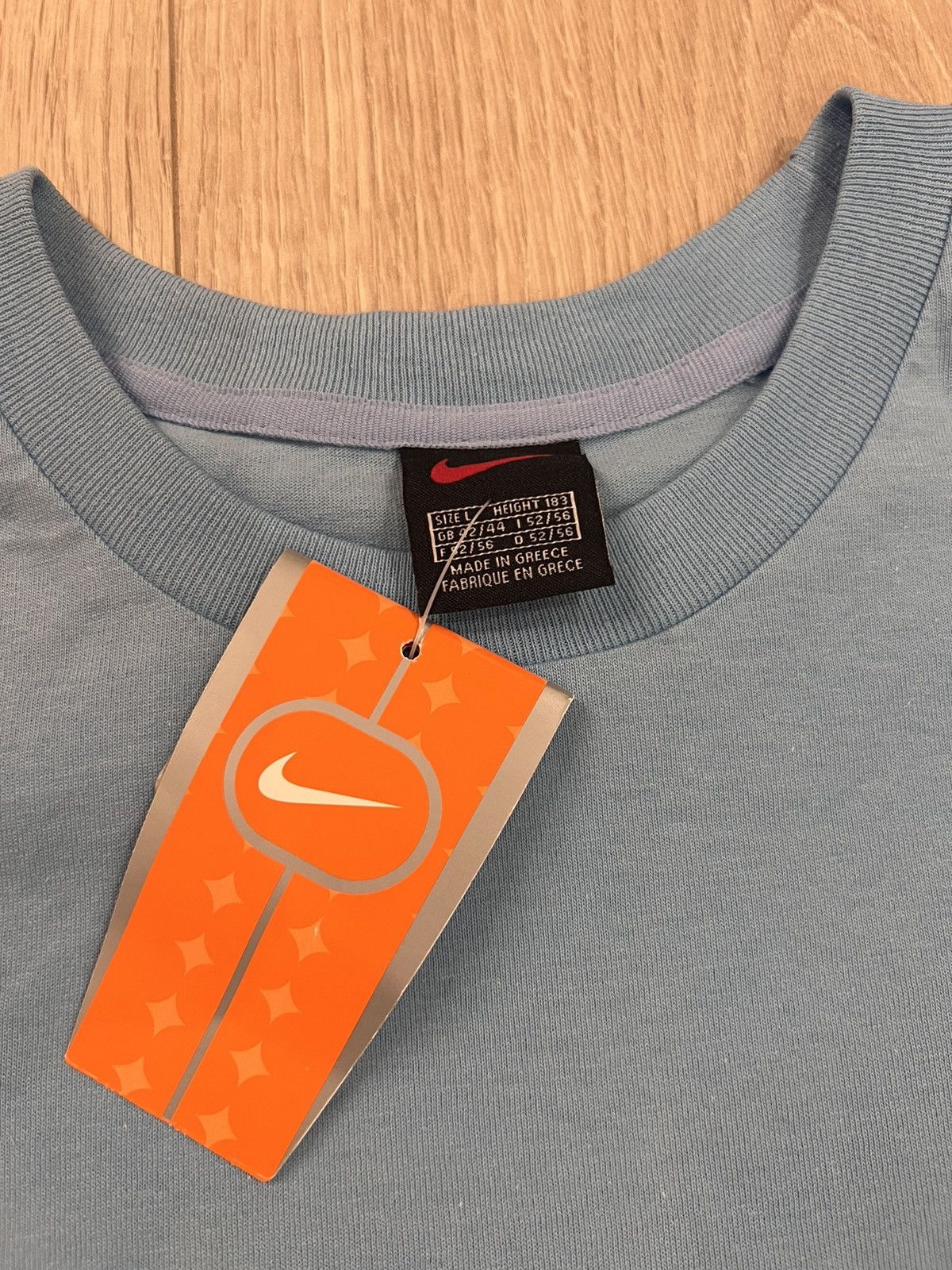 Nike × Vintage Vintage Nike Mini Swoosh TShirt Deadstock NOS 90s 00s W tags Size US L / EU 52-54 / 3 - 1 Thumbnail