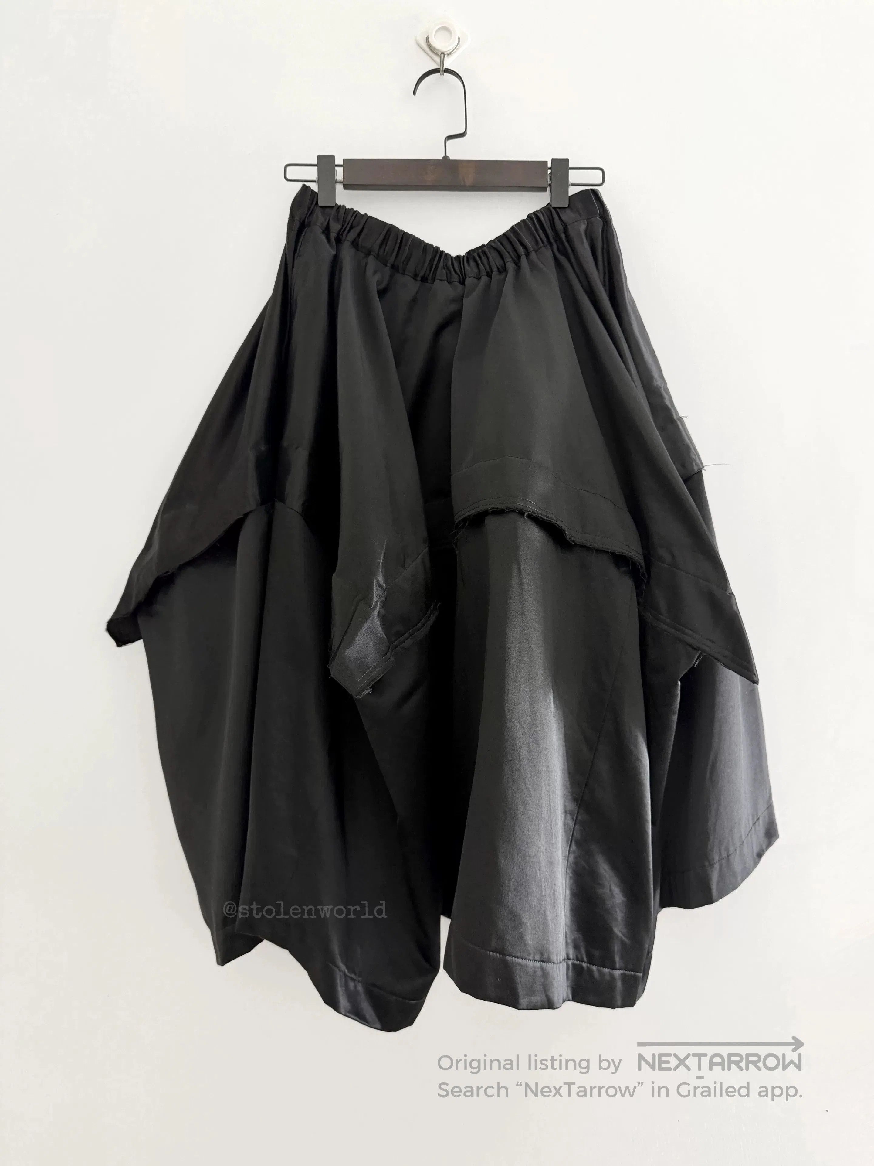 Comme des Garcons unique structured hemline black skirt. Size 23" - 2 Thumbnail