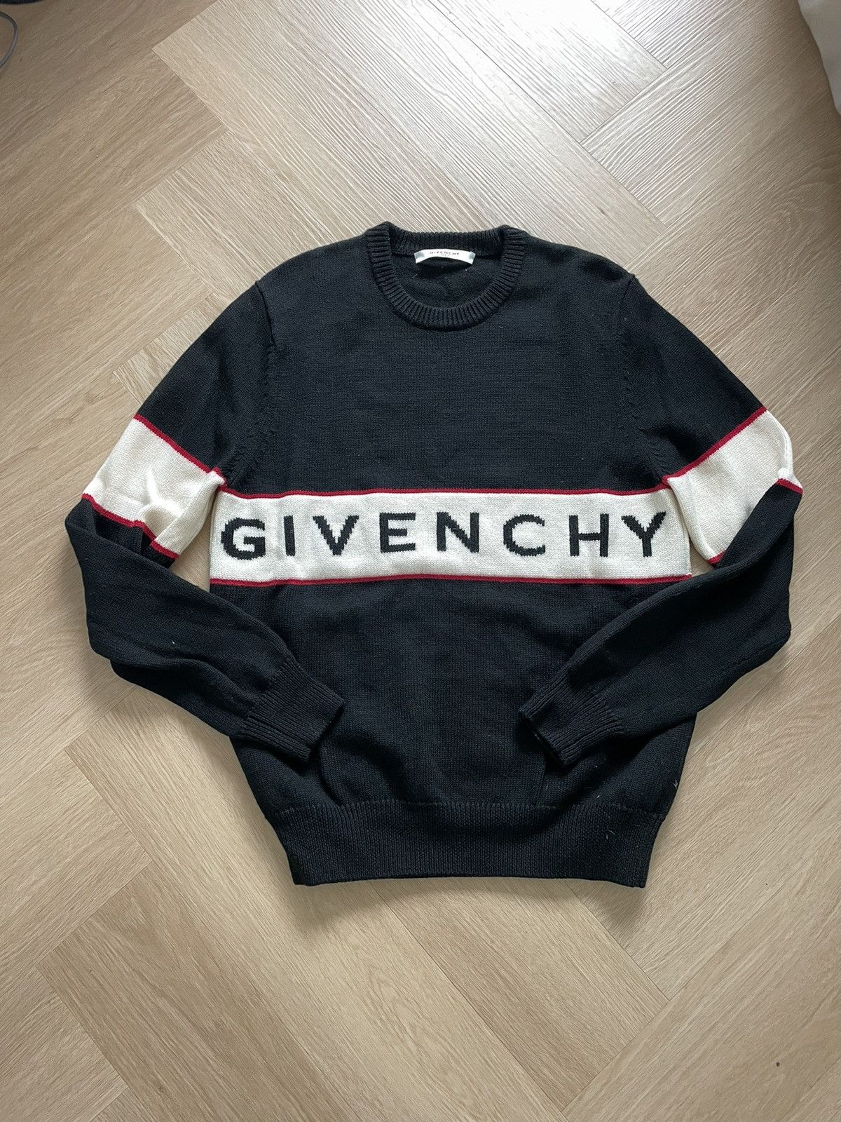 image of Givenchy Logo Sweater in Black, Men's (Size XL)