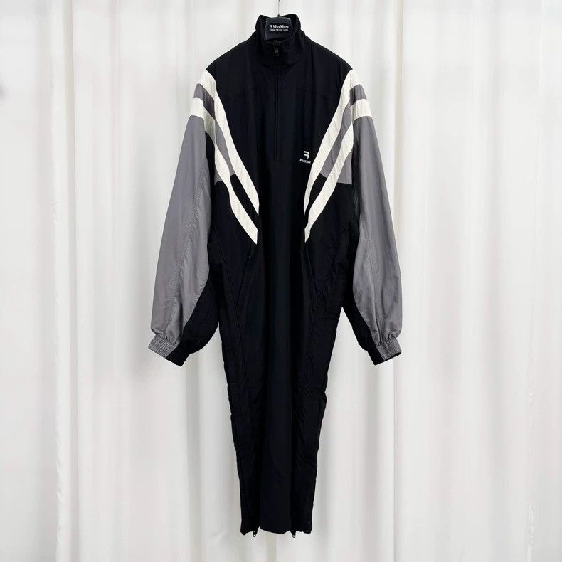 Balenciaga Embroidered monogrammed two-hook trench coat