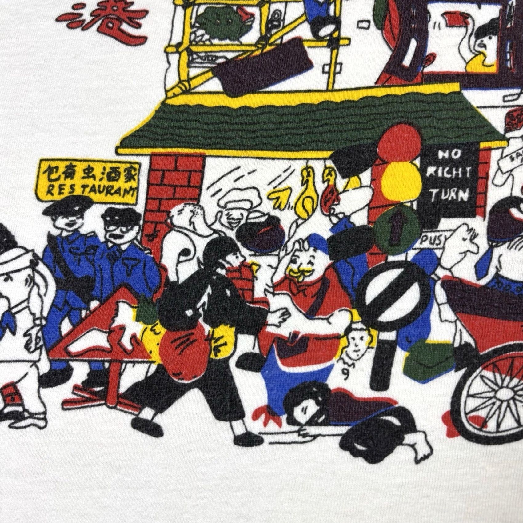 Vintage VINTAGE I Survived Hong Kong T Shirt Art Promo White size M 90s USA T-Shirt Mens Graphic Print Crew Neck Short Sleeve Cotton Vintage YES Size US M / EU 48-50 / 2 - 4 Thumbnail
