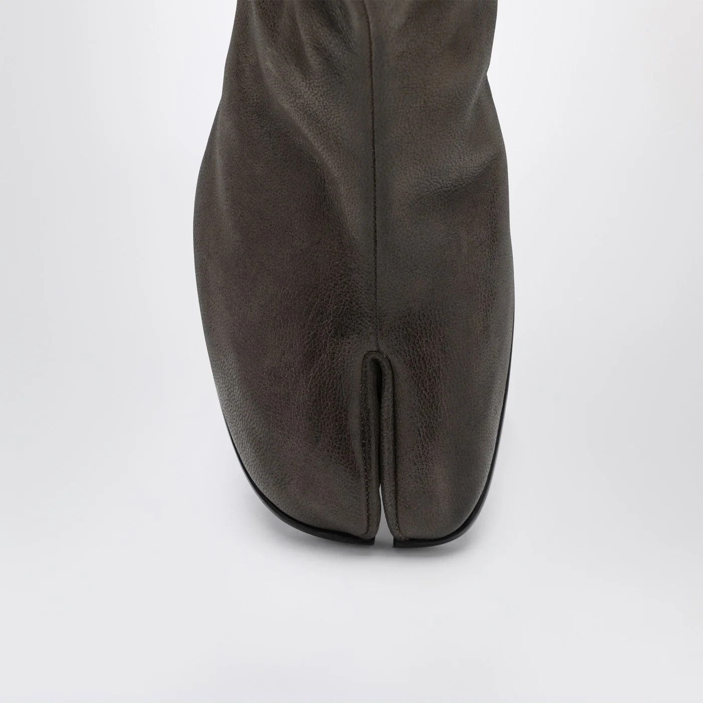 Maison Margiela o1d2blof0526 Tabi Leather Ankle Boots in Brown Size US 11 / EU 44 - 3 Thumbnail