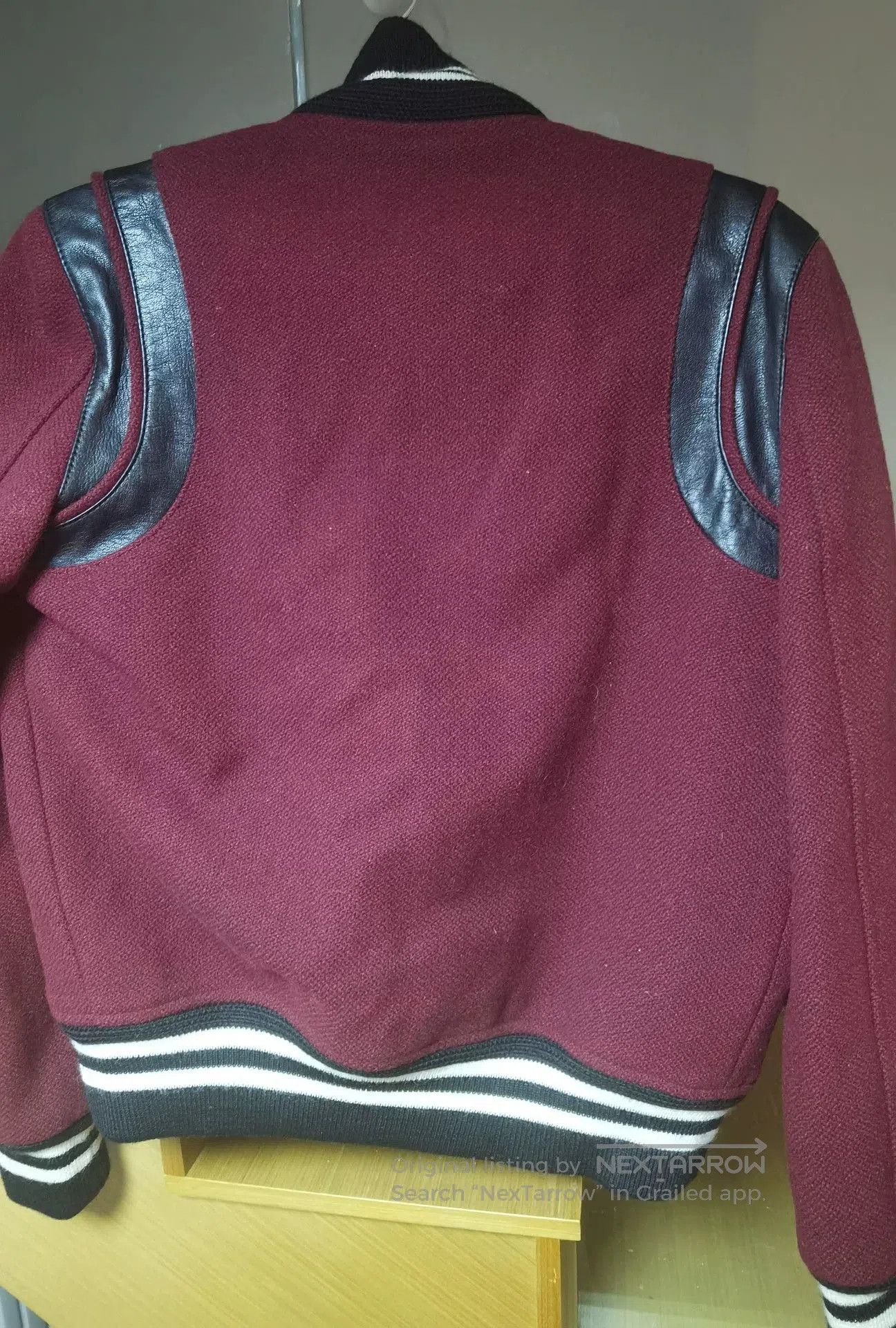 Saint Laurent Paris Saint Laurent Burgundy Baseball Jacket. Size S / US 4 / IT 40 - 3 Thumbnail
