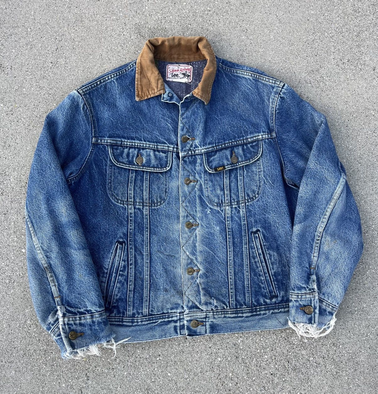 Lee Vintage Lee Storm Rider Wool Blanket Lined Denim Jean Jacket Size US L / EU 52-54 / 3 - 9 Thumbnail