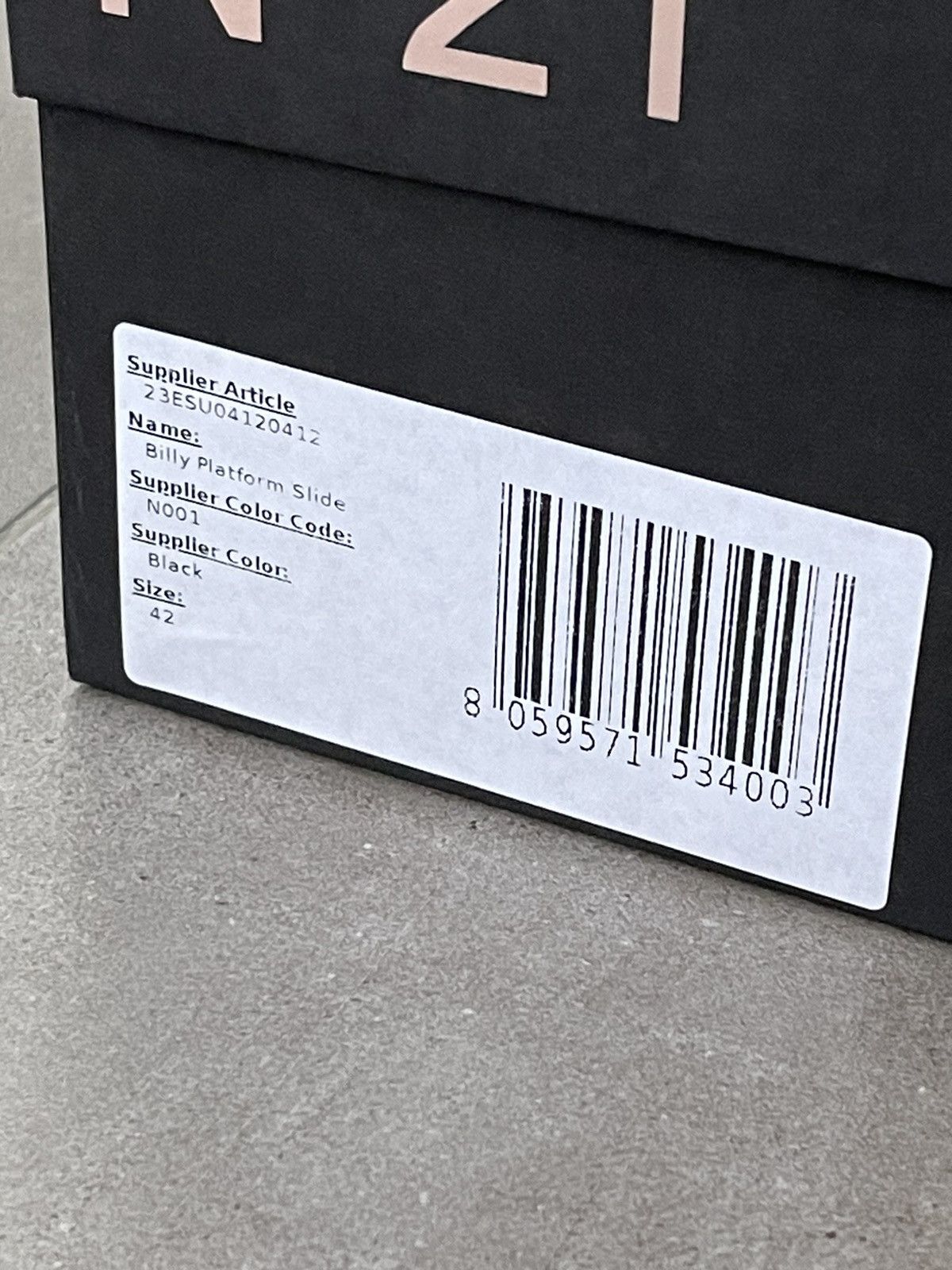N21 !DS! SS23 N21 Billy Platform Black Slides Size US 9 / EU 42 - 24 Thumbnail