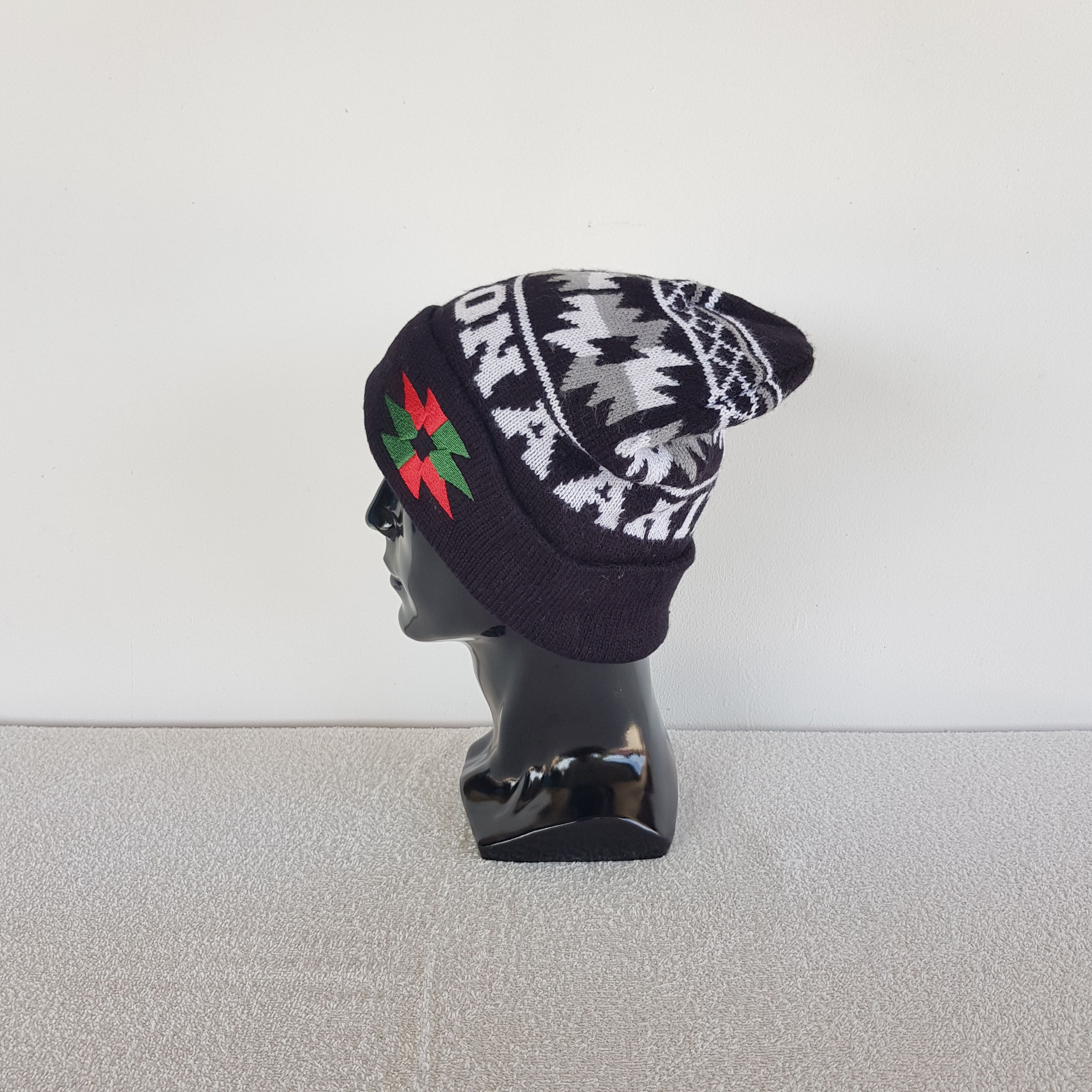 Japanese Brand Vintage Arizona Aztec Psychedelic Beanie Snow Caps Ski Hats Size ONE SIZE - 4 Thumbnail