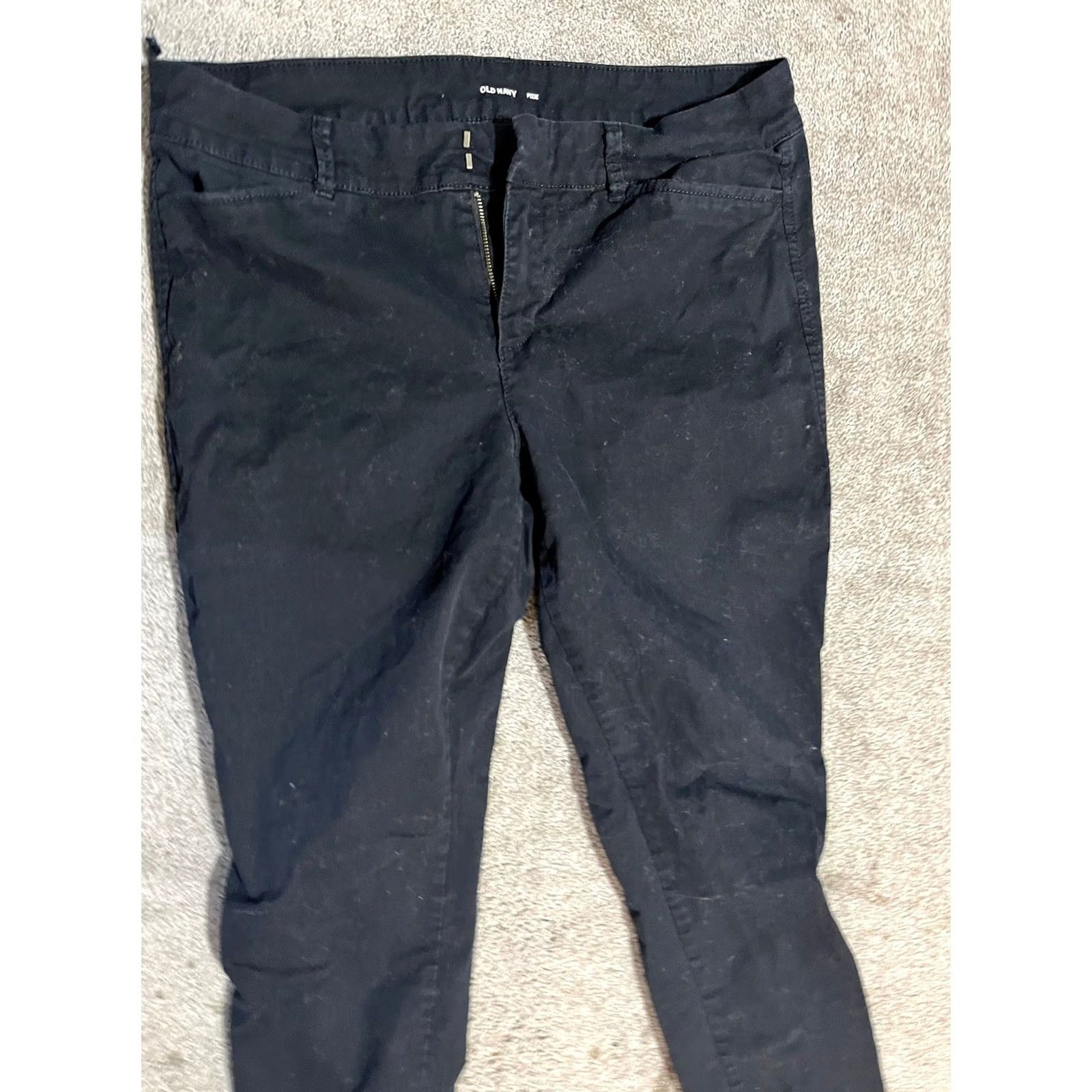 Old Navy Old Navy Black Pixie Skinny Ankle Pants Women Size 10 Pockets Slim 22in Inseam Crop Flat Front Cotton Blend Regular Pocketed Women's Pants Size 32" / US 10 / IT 46 - 2 Thumbnail