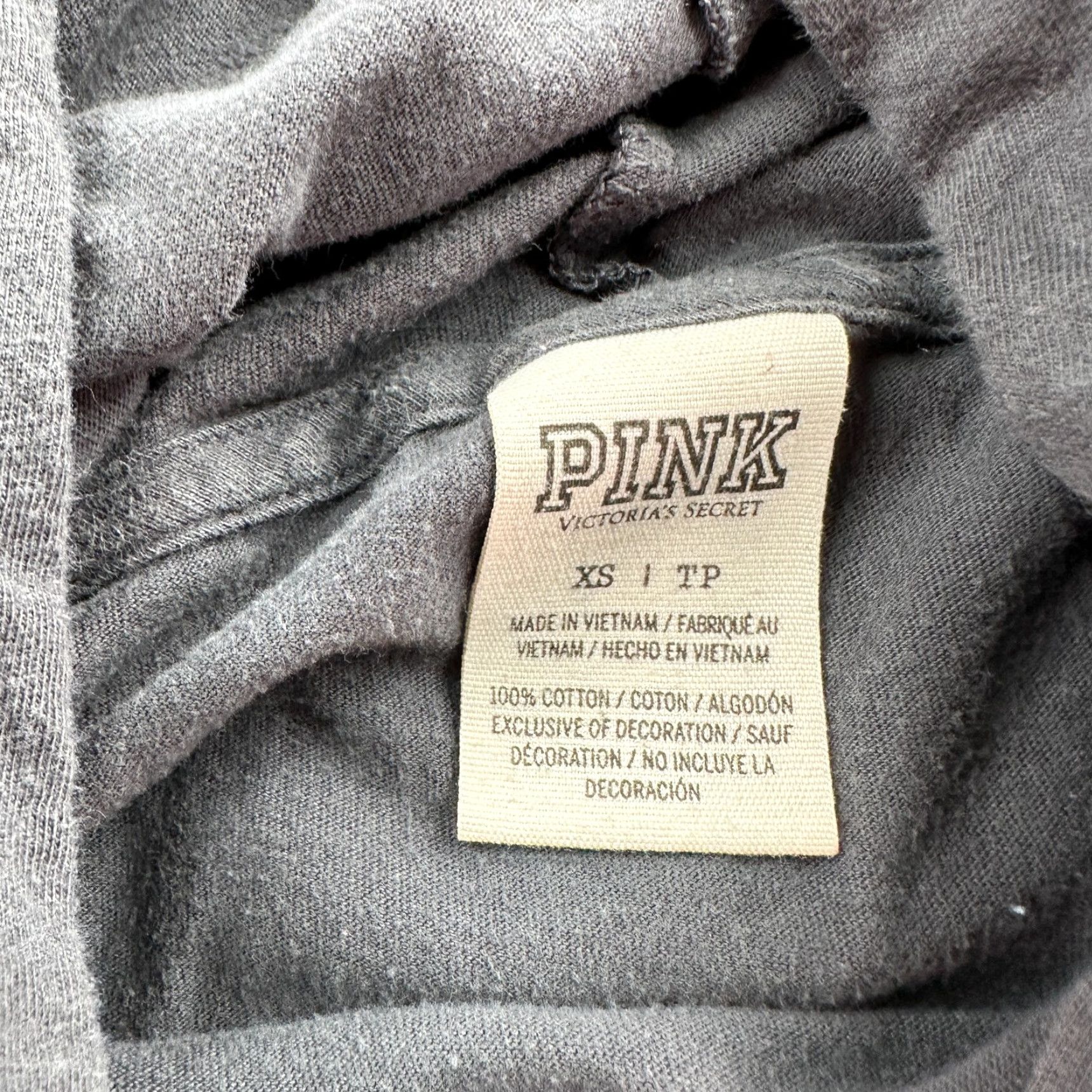 Victoria's Secret Victoria's Secret PINK Hoodie Womens XS Gray Lightweight Pullover Logo Long Sleeve Pullover Casual Size XS / US 0-2 / IT 36-38 - 4 Thumbnail