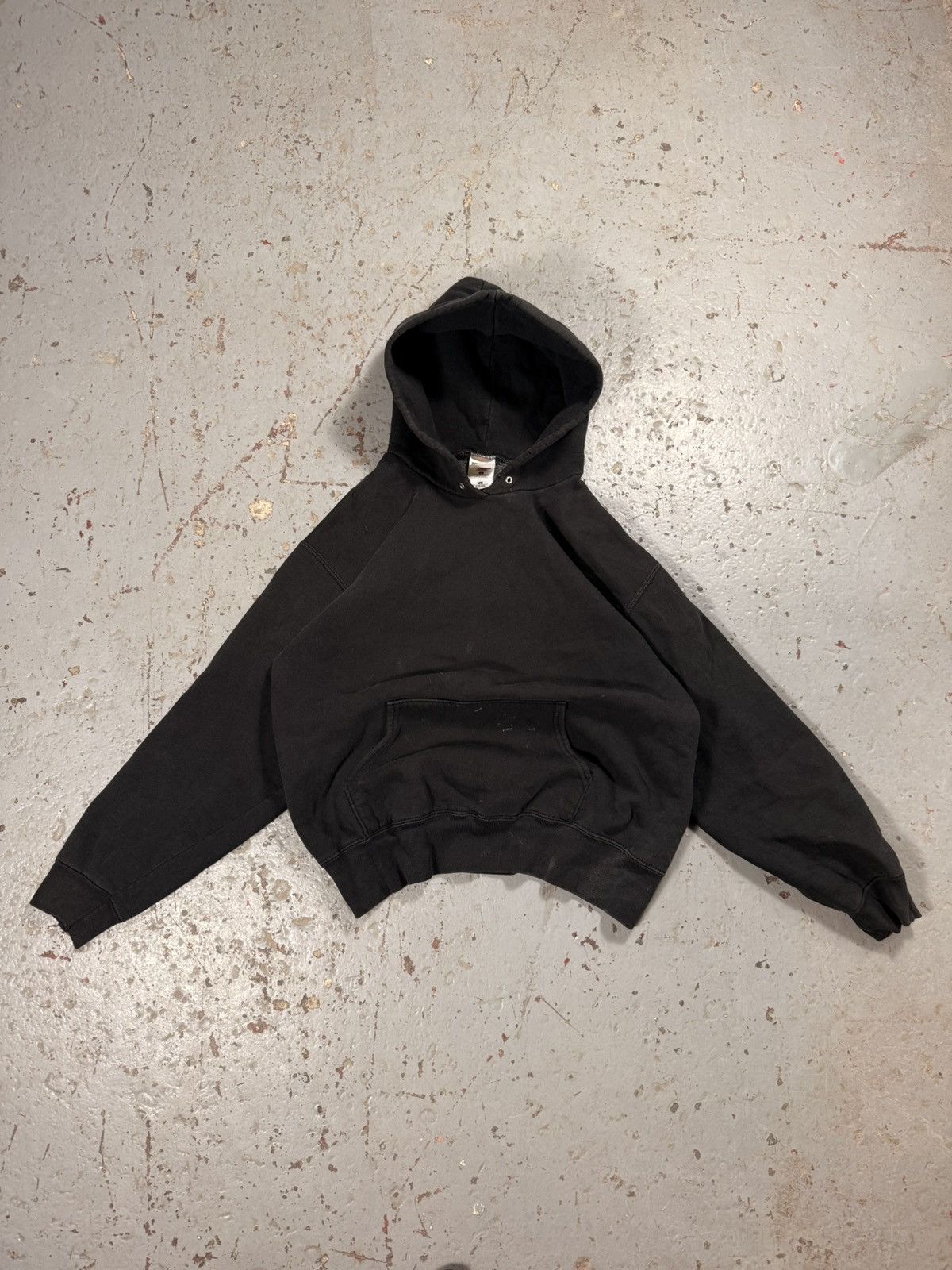 Vintage Fruit Of the Look Faded Black Blank Classic Hoodie
