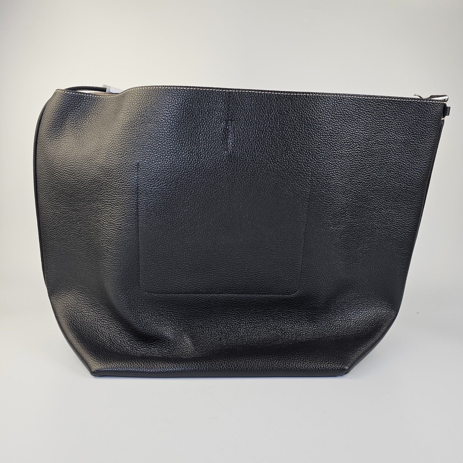 Toteme TOTEME Belted Black Grained Leather Tote Bag New Size ONE SIZE - 4 Thumbnail