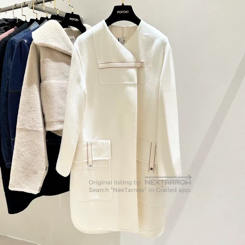 Hermes Hermes White Cashmere Coat Size XXS / US 00 / IT 34 - 1 Thumbnail