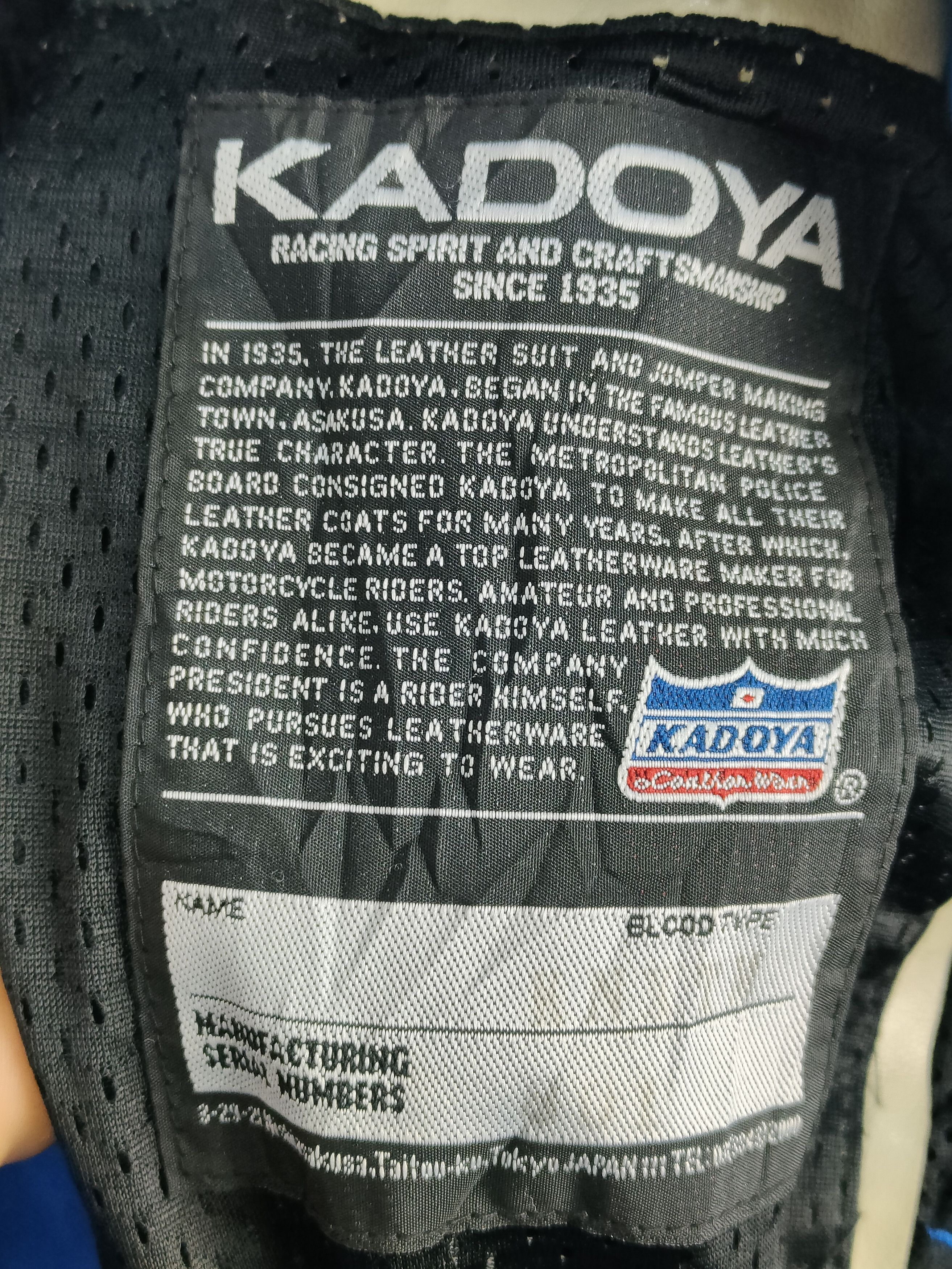 vintage Kadoya Elf racing jacket, for a 30th anniversary