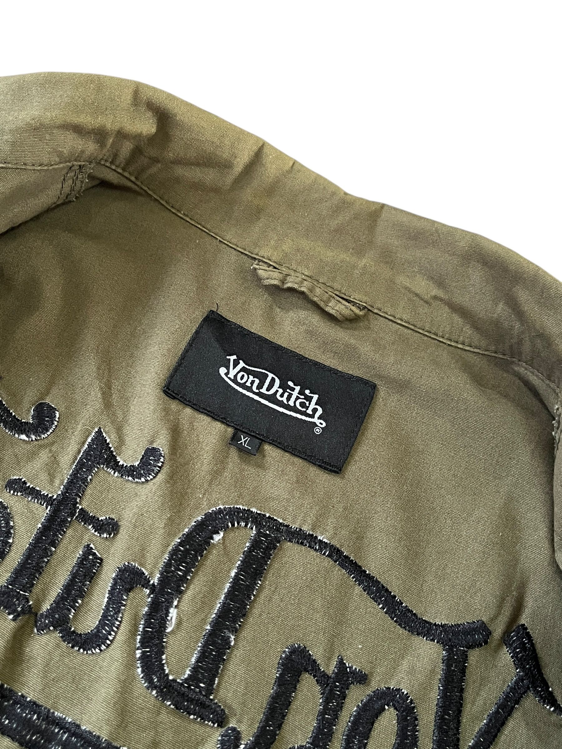Von Dutch Von Dutch Olive Green 3 Quarter Sleeves Size US L / EU 52-54 / 3 - 12 Thumbnail