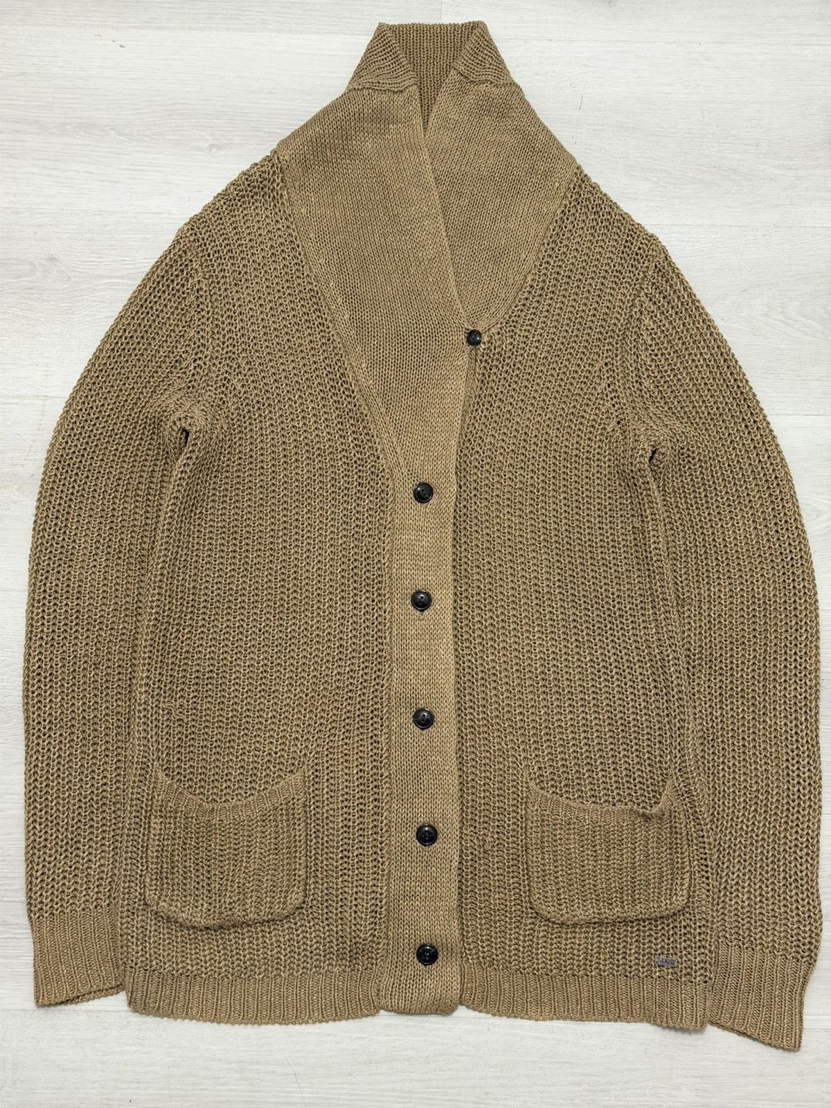 Denim & Supply Ralph Lauren Denim & Supply Ralph Lauren Cardigan Sweater Beige Linen M Size M / US 6-8 / IT 42-44 - 3 Thumbnail