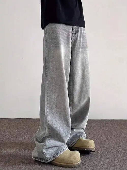 Jean washed VINTAGE 90s baggy jeans pants | Grailed