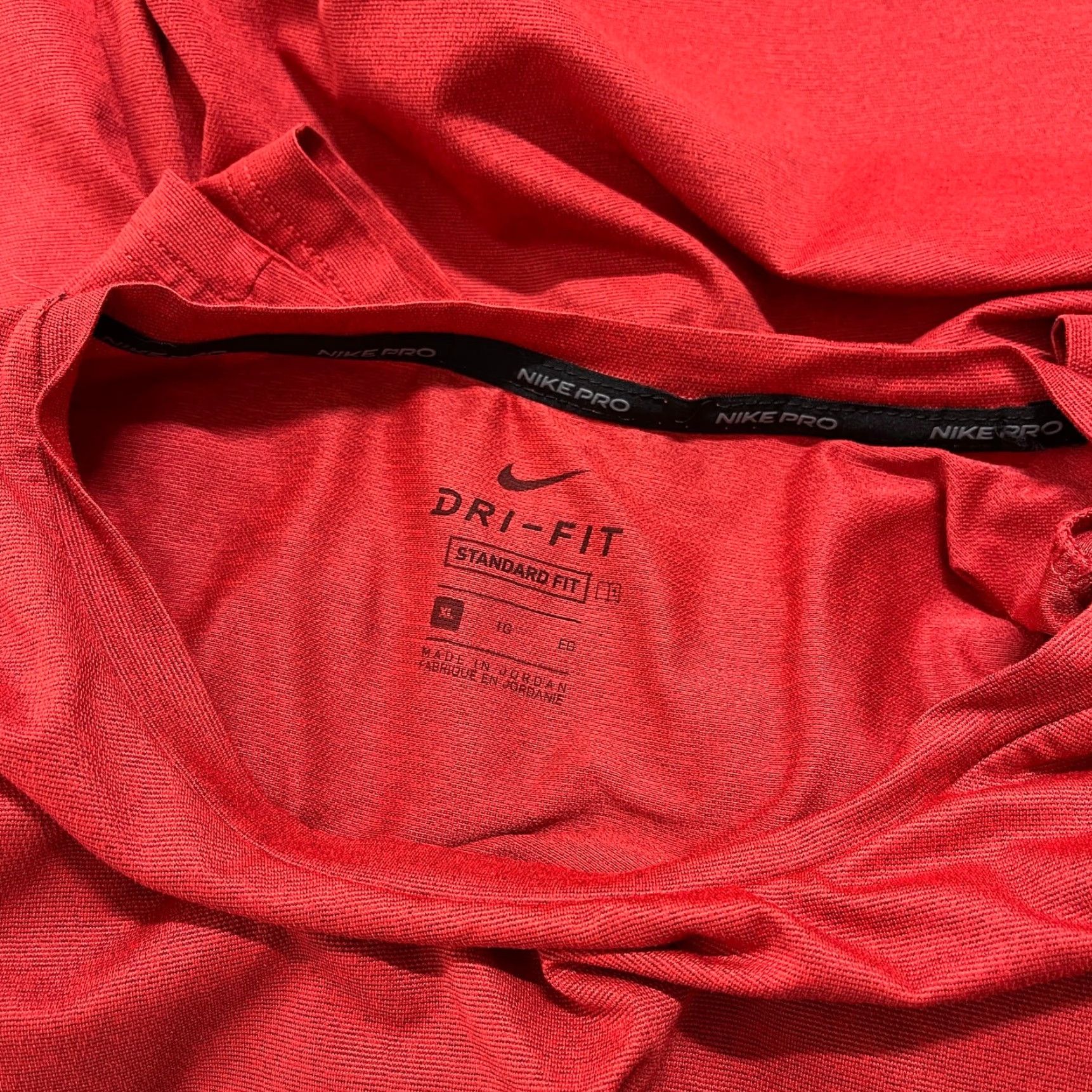 Nike NIKE Pro Dri Fit Tee Shirt Red Men XL Short Sleeve Logo Swoosh RIPPED ON SIDES Size US XL / EU 56 / 4 - 6 Thumbnail