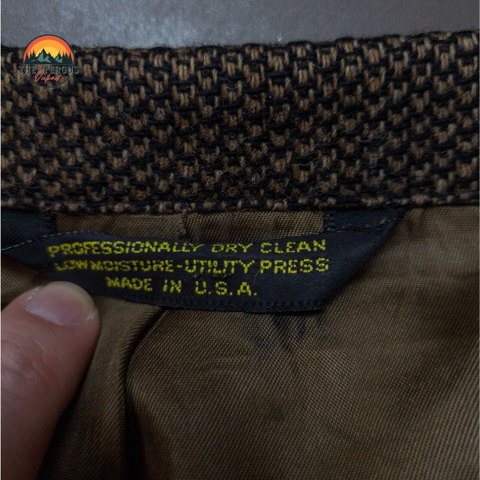 Other American Trend Lambs Wool Herringbone Sport Coat Men 42R USA Size 42R - 8 Thumbnail