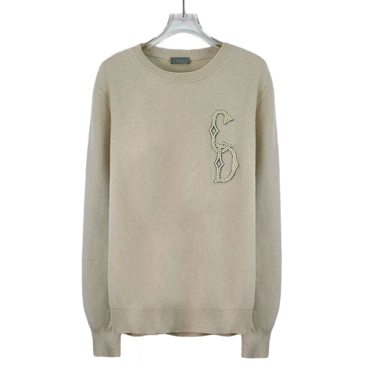 Dior Beige Long Sleeve Knit Sweater with Embellished Detail Size US S / EU 44-46 / 1 - 1 Thumbnail
