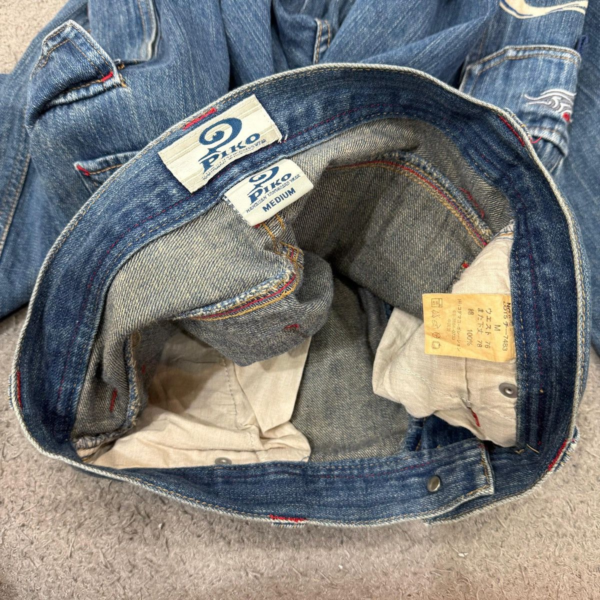 Japanese Brand Piko Y2K Double Knee Cargo Denim Vintage Japanese Brand Size US 30 / EU 46 - 7 Thumbnail
