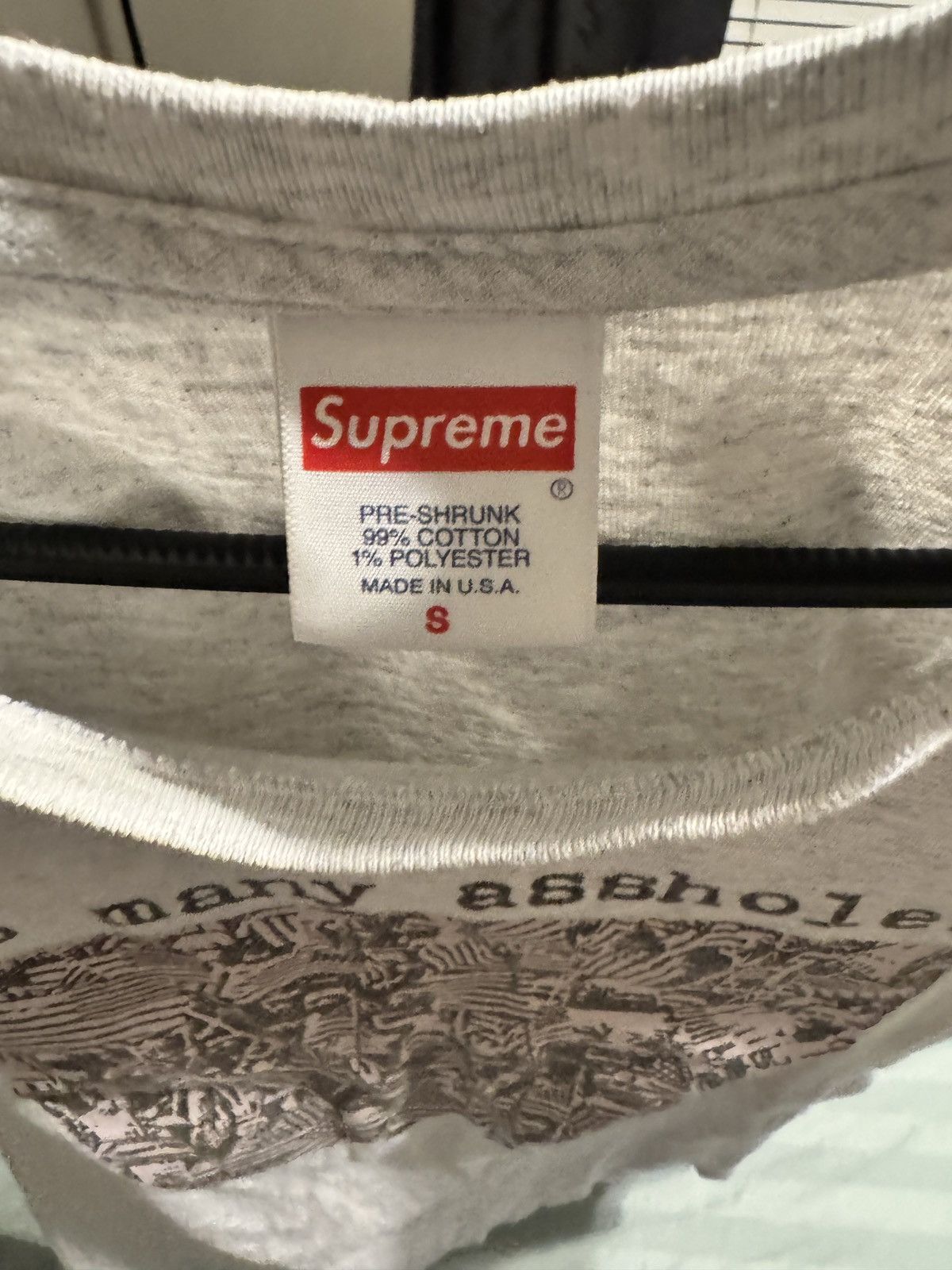 Supreme Supreme Too many A**Holes Tee Size US S / EU 44-46 / 1 - 3 Thumbnail