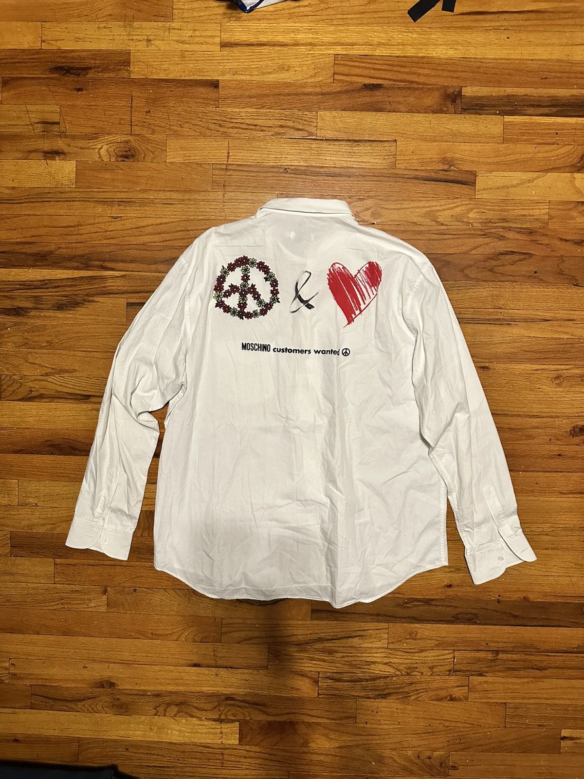 Moschino Moschino Customers Wanted Logo Button Up Size US XXL / EU 58 / 5 - 1 Thumbnail