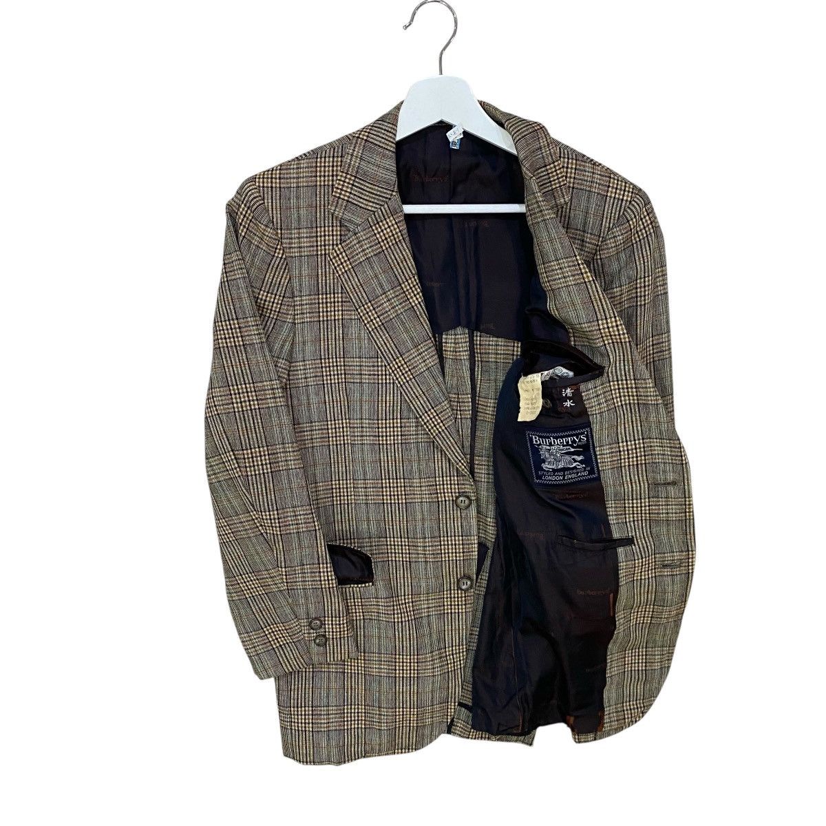 Burberry 🌟VTG BURBERRYS ENGLAND WOOL STRIPES COATS BLAZER Size US S / EU 44-46 / 1 - 1 Thumbnail