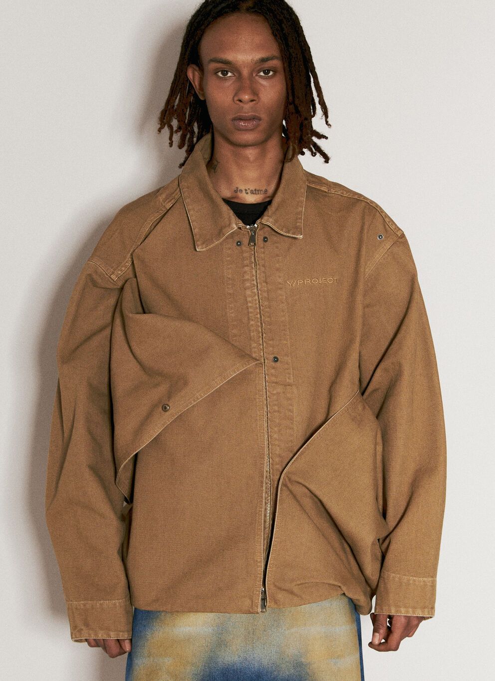 image of Yproject Cargo Jacket in Brown, Men's (Size Large)