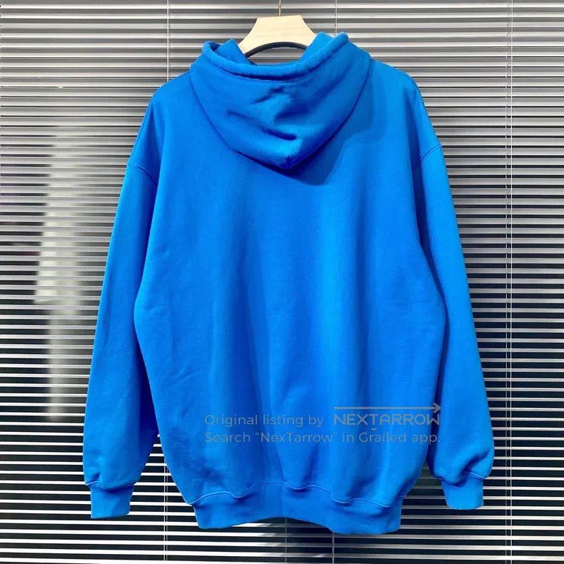 Balenciaga Balenciaga Loose Blue Hoodie Sweatshirt with Mailbox Lette Size US S / EU 44-46 / 1 - 2 Thumbnail