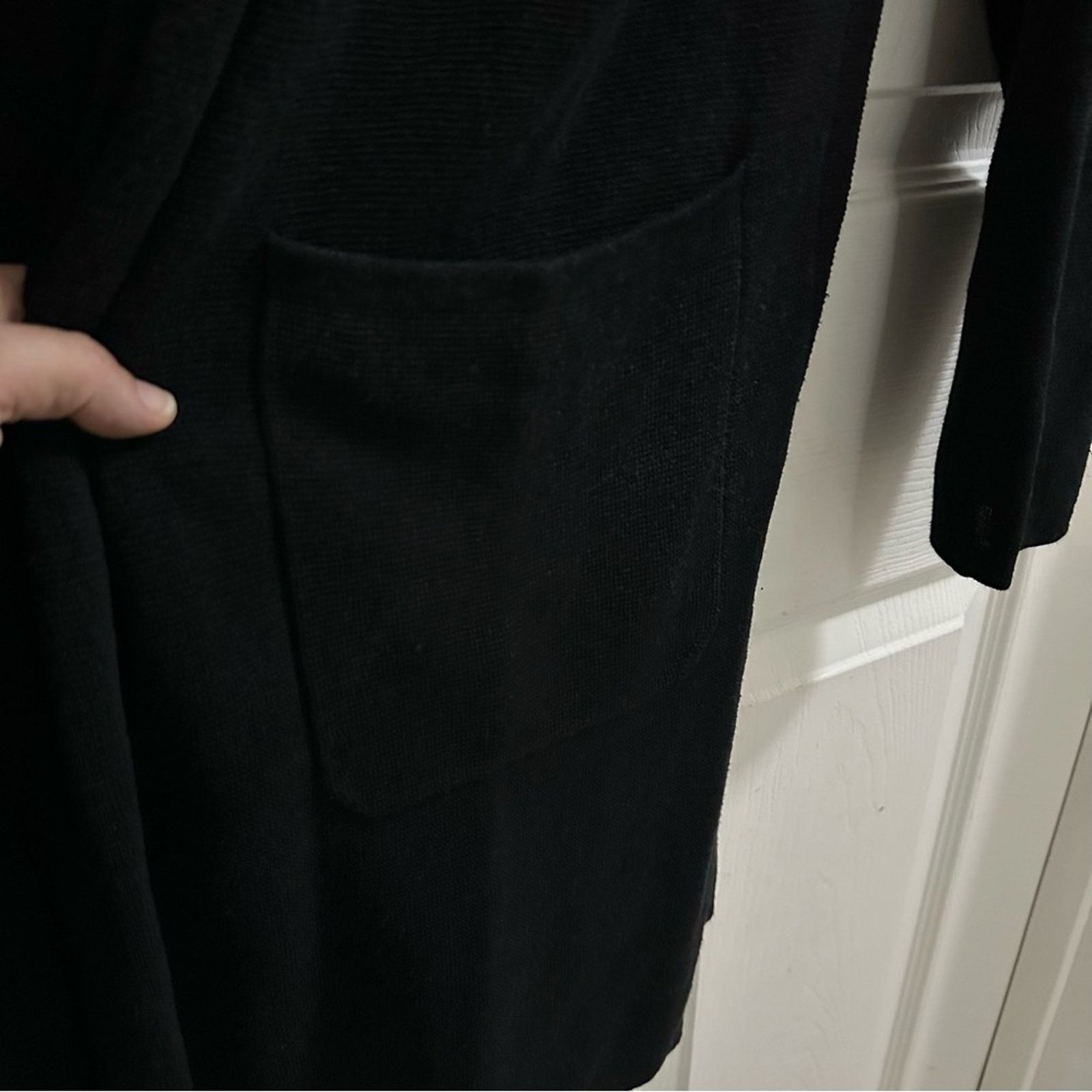 J.Crew J.CREW Juliette collarless sweater-blazer linen blend Black Size L / US 10 / IT 46 - 6 Thumbnail