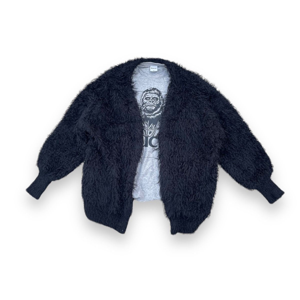 If Six Was Nine 🇯🇵 MUSIC & ECOLOGY MOHAIR PLAYBOI CARTI SWEATER JACKET Size US L / EU 52-54 / 3 - 2 Thumbnail