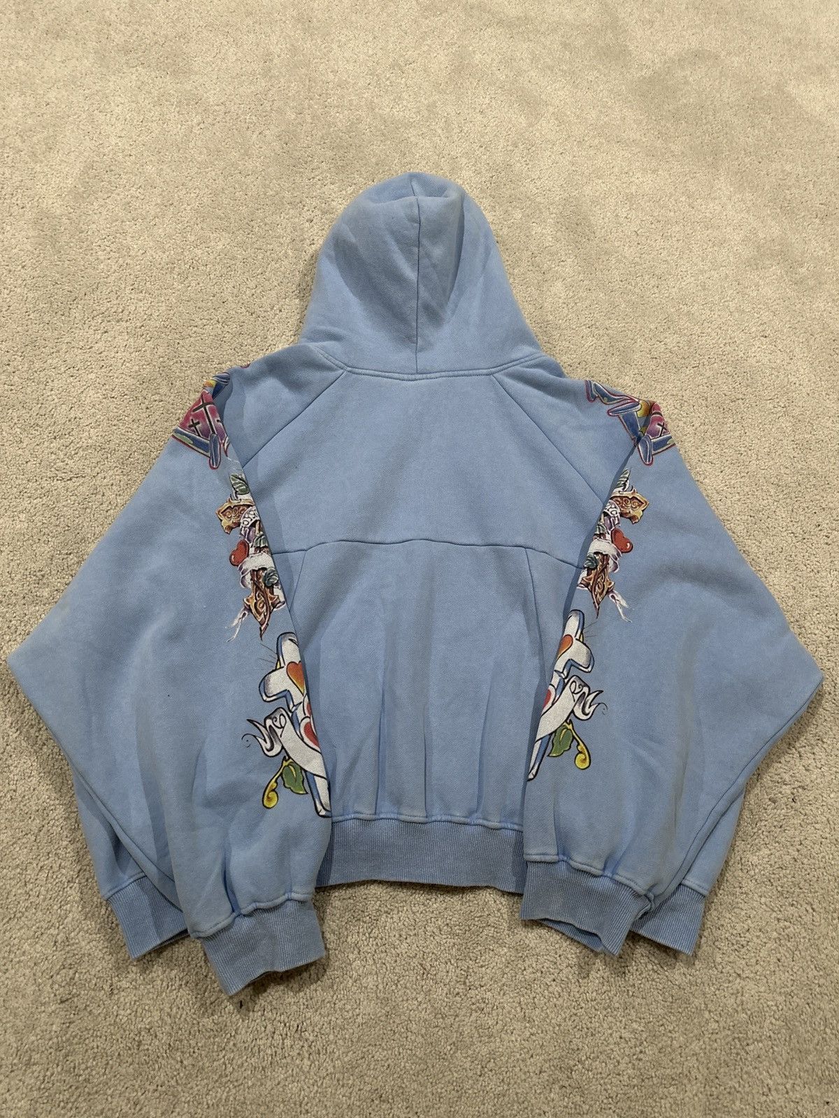 Other Righteous Baby Blue Jesus Zipup Hoodie Size US L / EU 52-54 / 3 - 2 Thumbnail