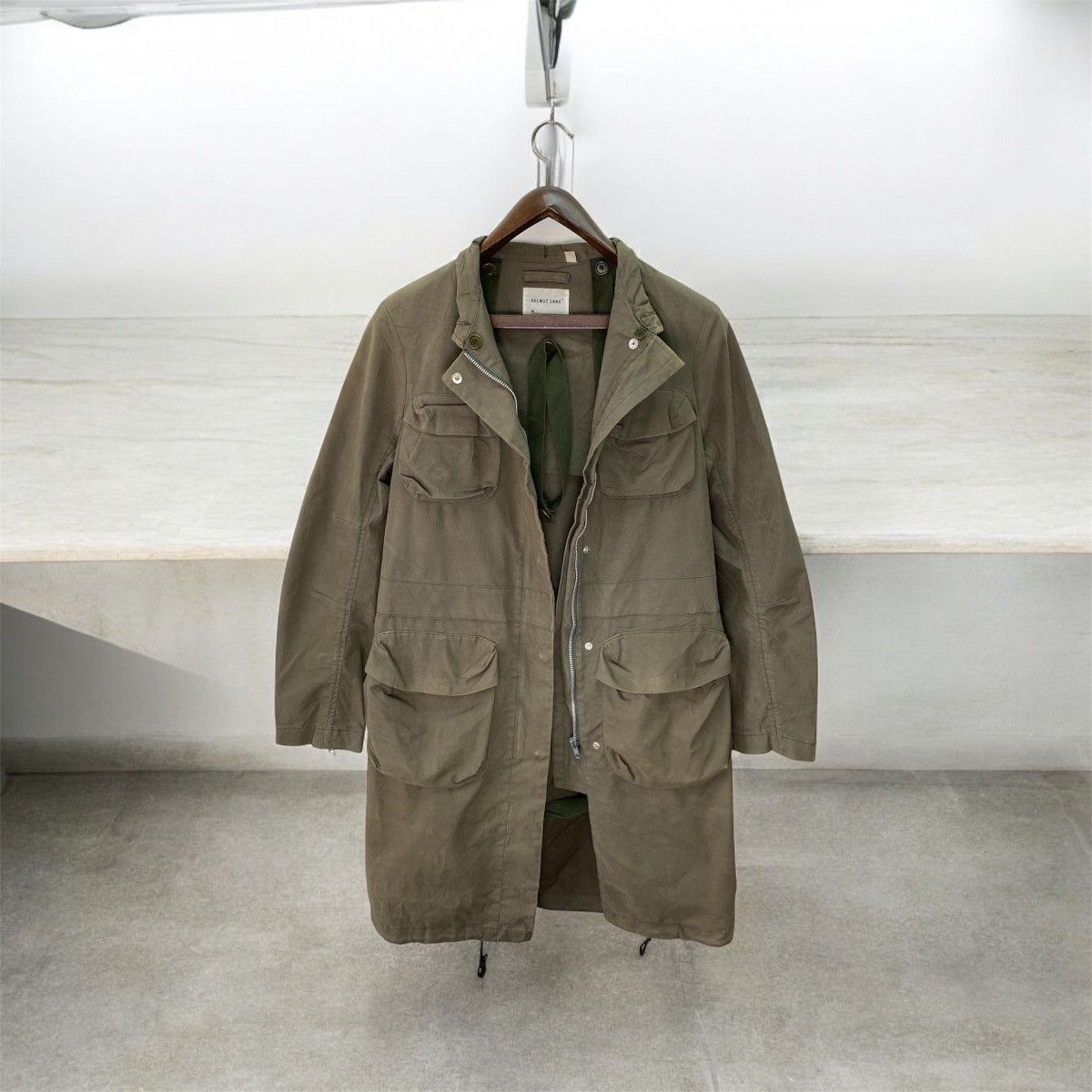 Helmut Lang × Vintage Vtg Helmut Lang 90’s Bondage Military Jacket Size US S / EU 44-46 / 1 - 1 Thumbnail