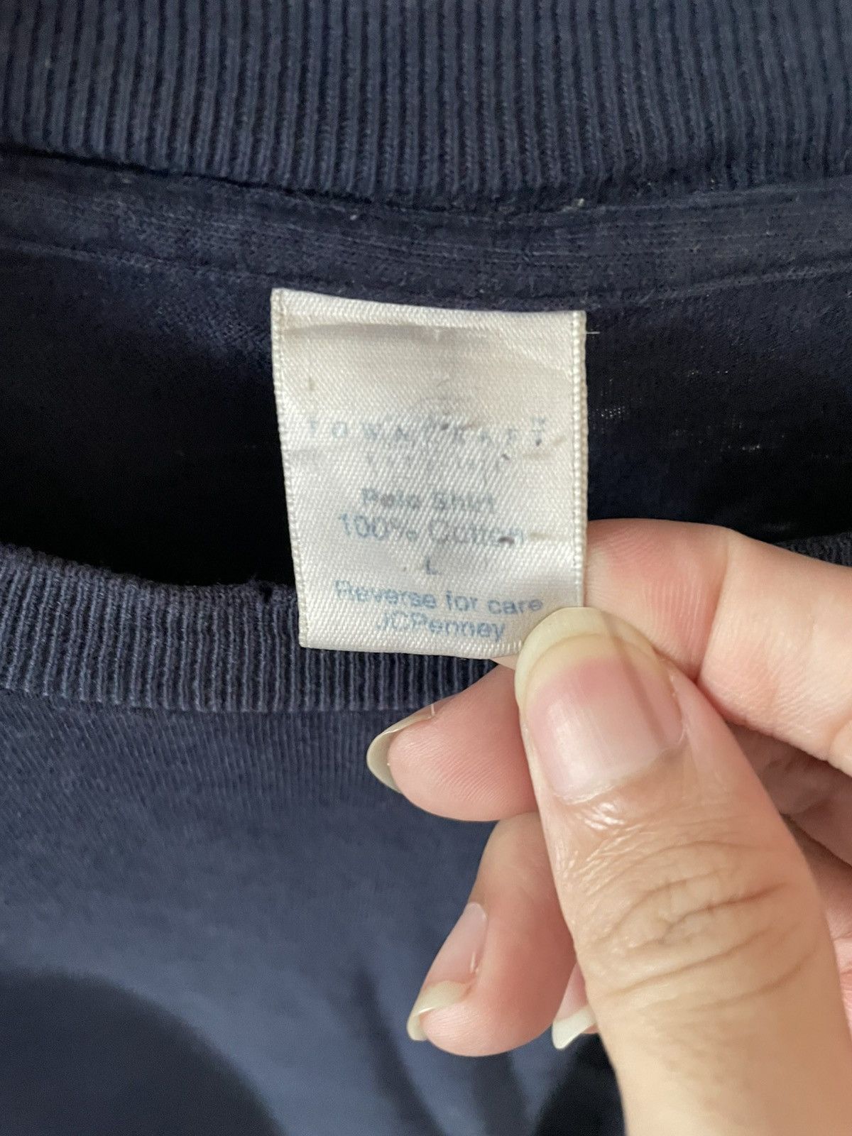 Vintage 90s Minimal Pocket Tee – Soft Worn Fade Navy Size US XL / EU 56 / 4 - 2 Thumbnail