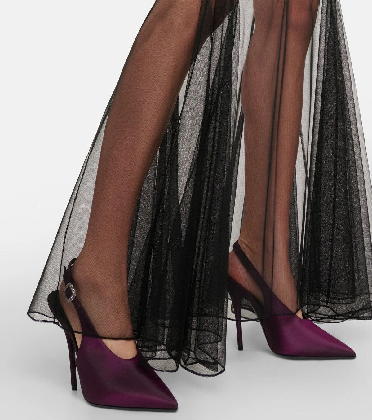 Saint Laurent Paris o1y0126 Pumps in Purple Size US 6 / IT 36 - 3 Thumbnail