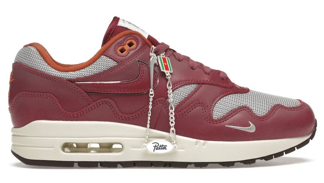 Nike Air Max 1 Patta Waves Rush Maroon (with Bracelet) Size US 8.5 / EU 41-42 - 1 Thumbnail